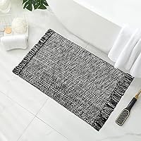 Vista 60 de MitoVilla Juego de 2 alfombras de baño estilo bohemio de granja, 2 unidades, 2 x 3 pies + 2 x 4.3 pies, alfombra de pasillo pequeña color marrón