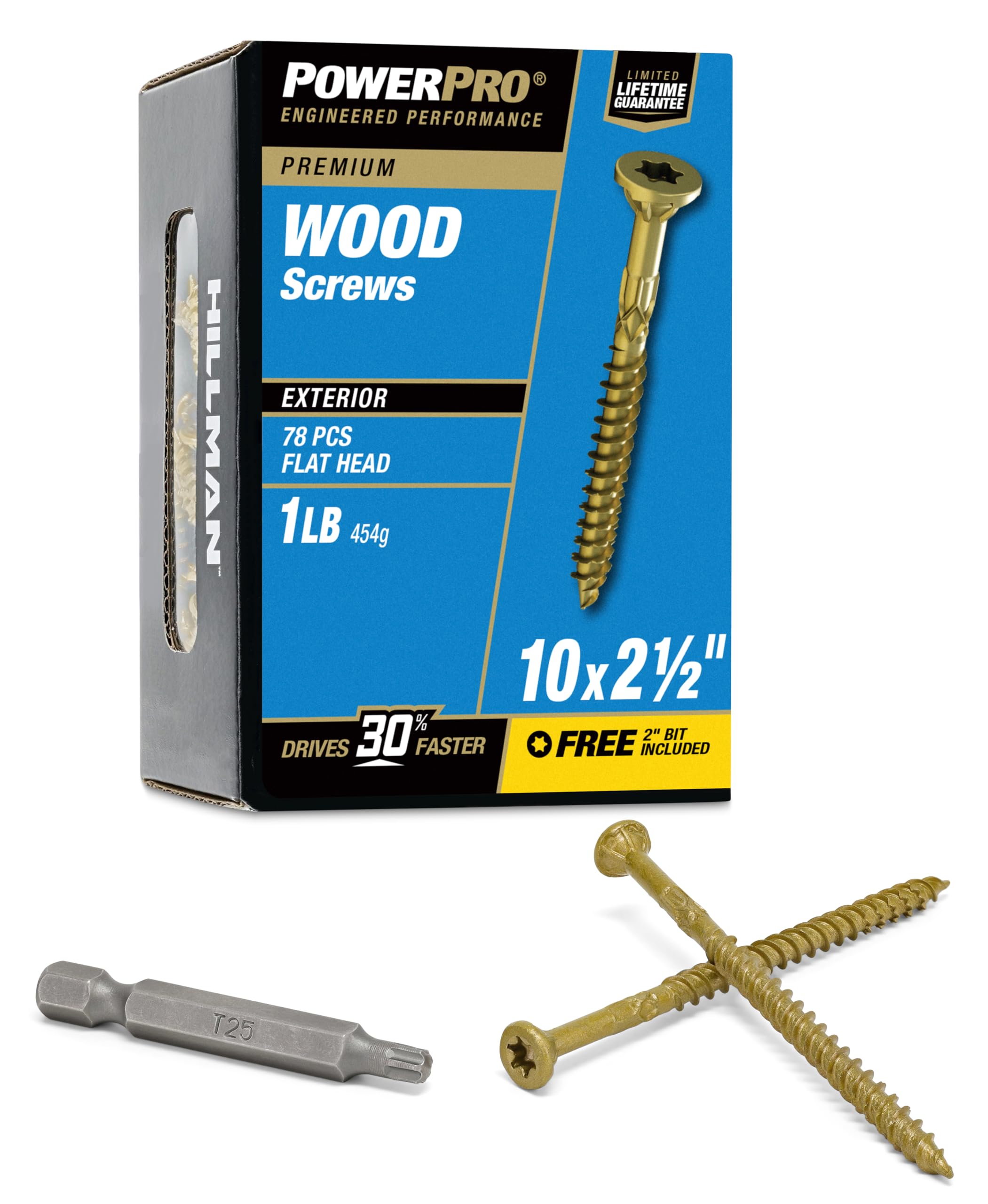 Hillman Fasteners 48601 10 X 2.5 In. 1500 Hour Star Deck Screws