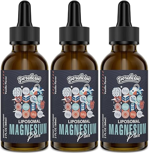 Gotas de citrato de magnesio liposomal para la salud intestinal y ósea, control del estado de ánimo y el estrés, potente fórmula con vitamina B6 y