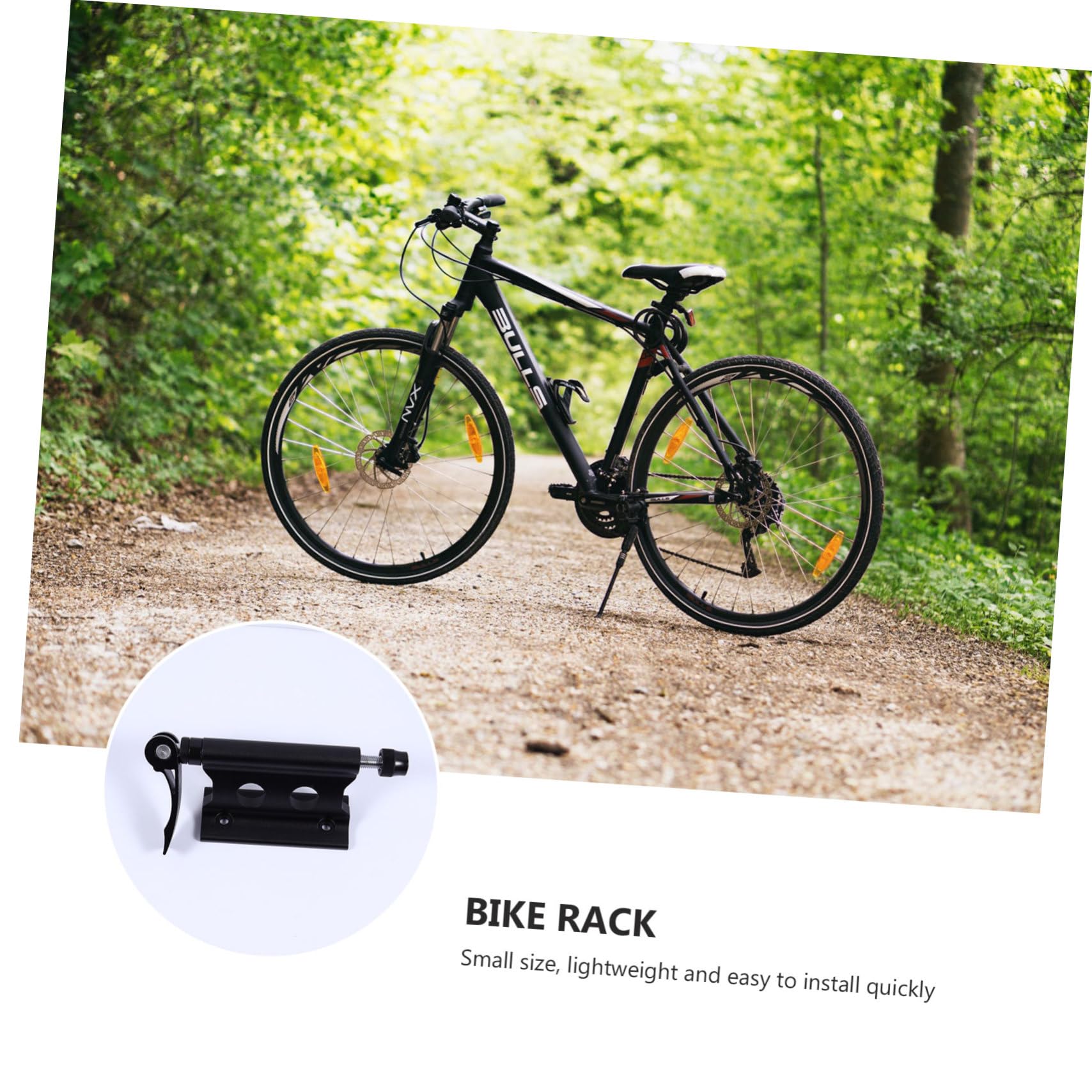 POPETPOP Quick Release Fork Mount Fixed Clip for Bike Fork Sturdy Aluminum Alloy Easy Detach Truck Bed Carrier Accessory