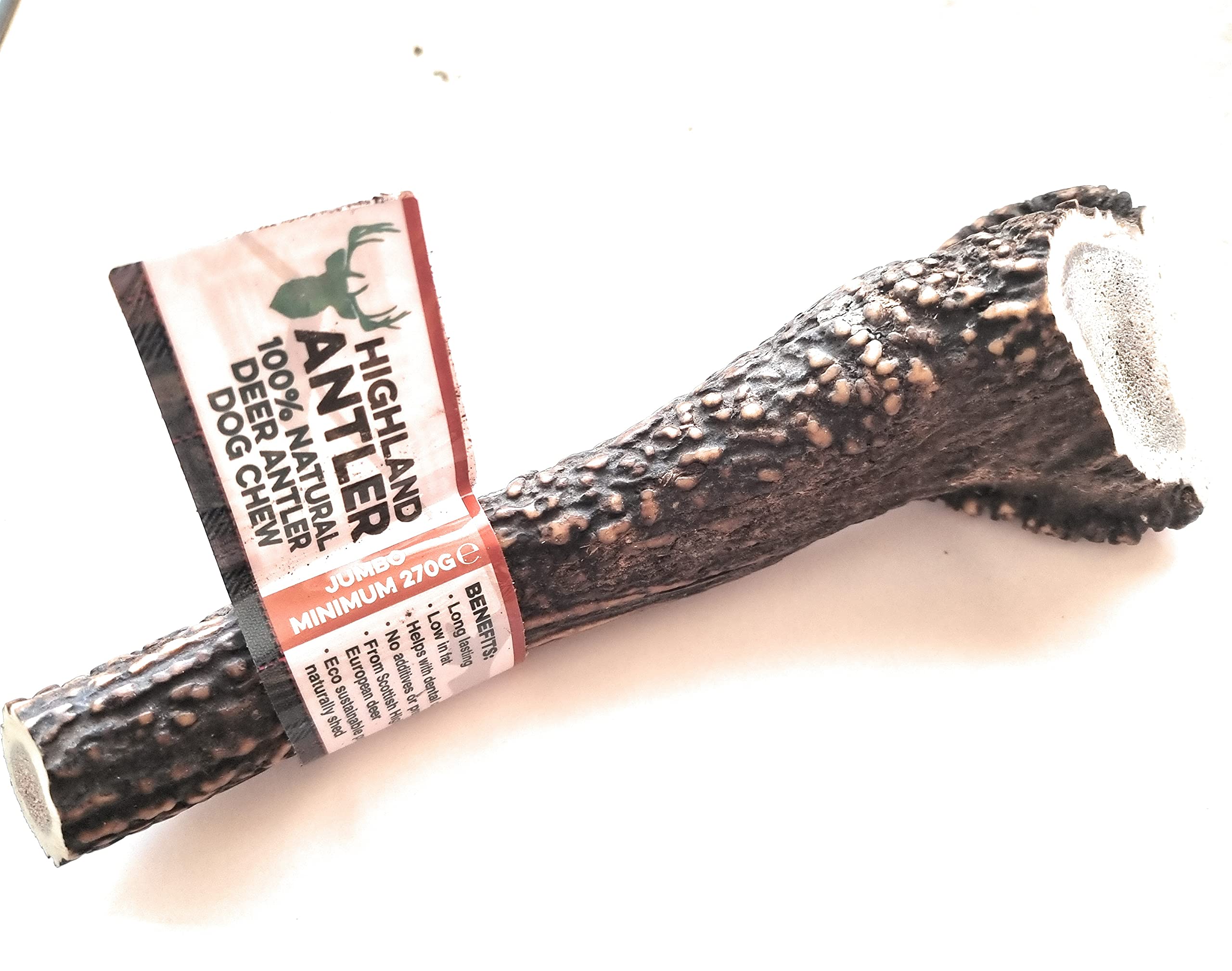 Kita's Kitchen Highland Antler | 100% Natural Deer Antler Dog Chew | Jumbo Size Minimum 270g