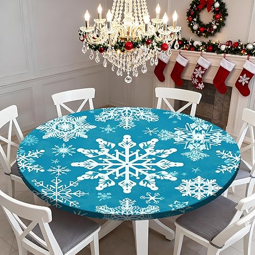 Vista 219 de Cardinal Bird - Mantel redondo ajustable con borde elástico de 36 a 42 pulgadas, mantel redondo elástico, impermeable, lavable, mantel circular