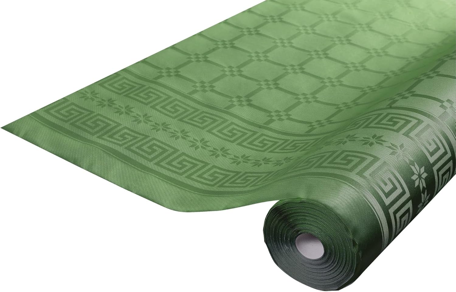 Tovaglia Rotolo In Carta Damascata - Verde Bandiera, 7x1.20 Mt, Monouso, Per Feste E Party - Foto 10