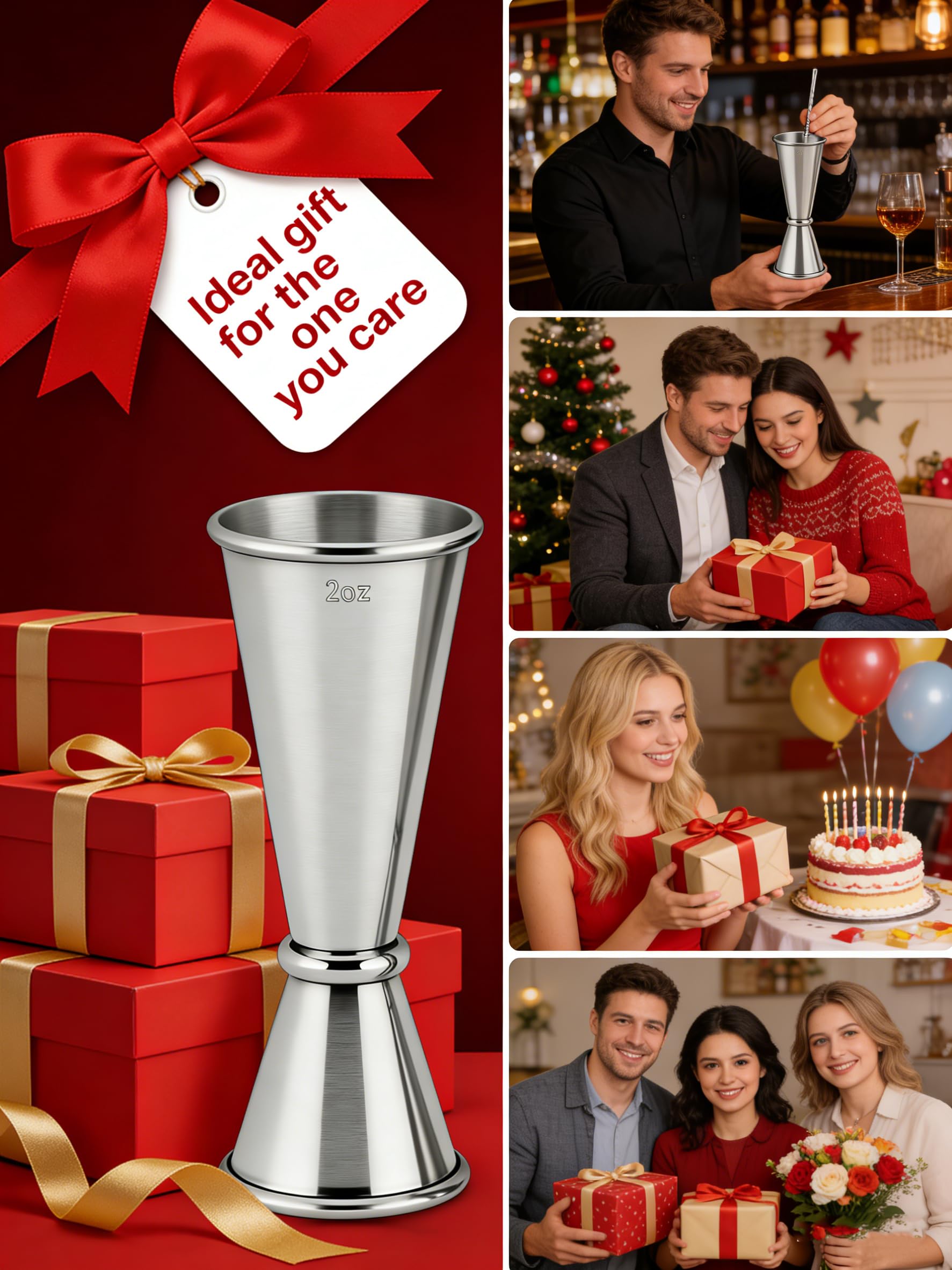 Cocktail Jigger Set 1oz/2oz, Stainless Steel Measuring Cups 2Pack — Amazon image 7