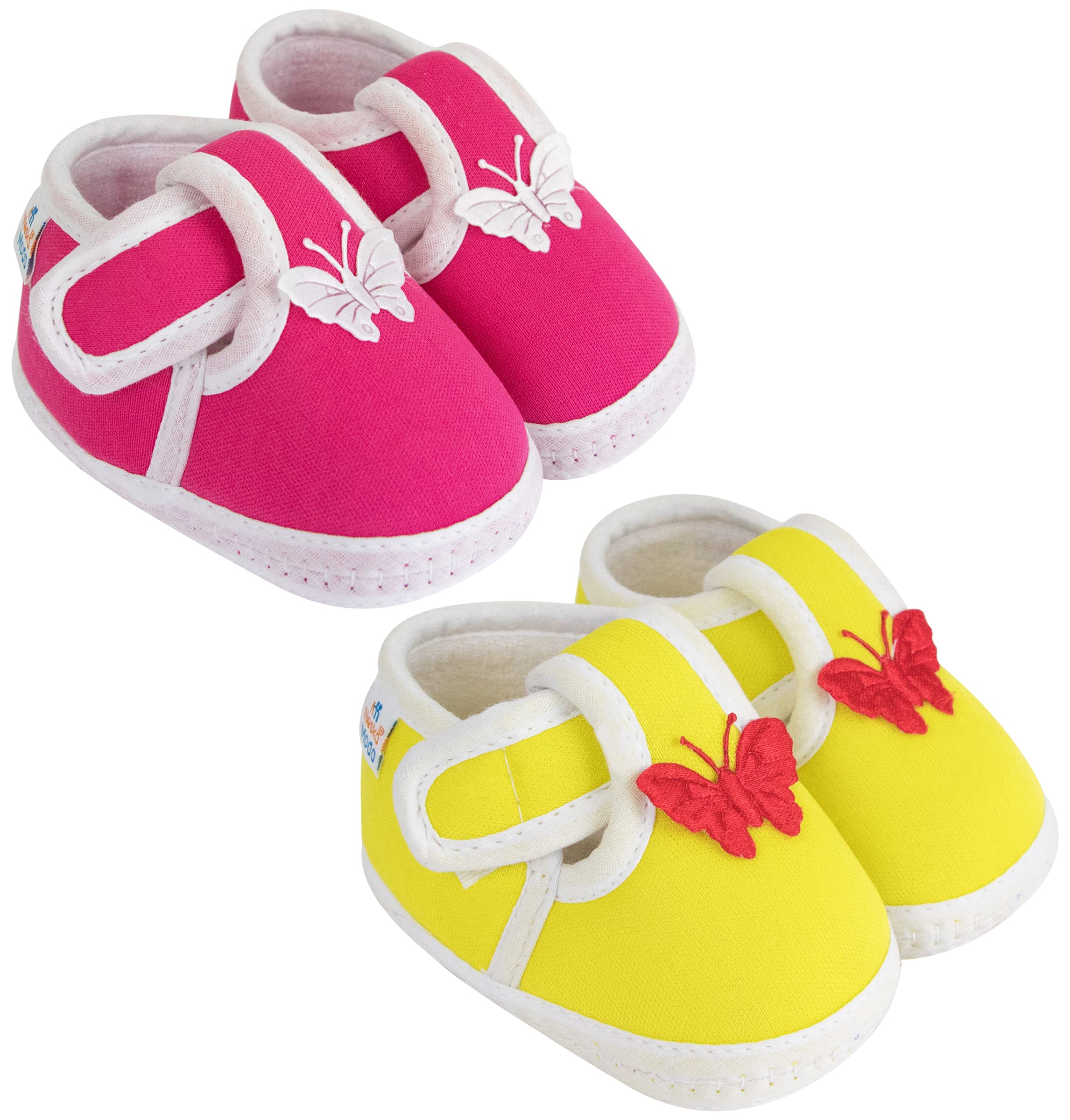 Neska Moda Unisex Set Of 2 Pair Booties for 6 to 12 Months (Pink,Yellow) -BT3and-BT7 (B08DJ6NJ7F) Amazon Price History, Amazon Price Tracker