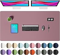 Vista 249 de Aothia Protector de escritorio de cuero, alfombrilla para ratón, alfombrilla de escritorio de oficina, secante de escritorio de cuero PU