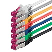 1aTTack.de 2m - 7 colori 7 pezzi - Rete Cavi Cat6a S-FTP CAT 6a doppia schermatura