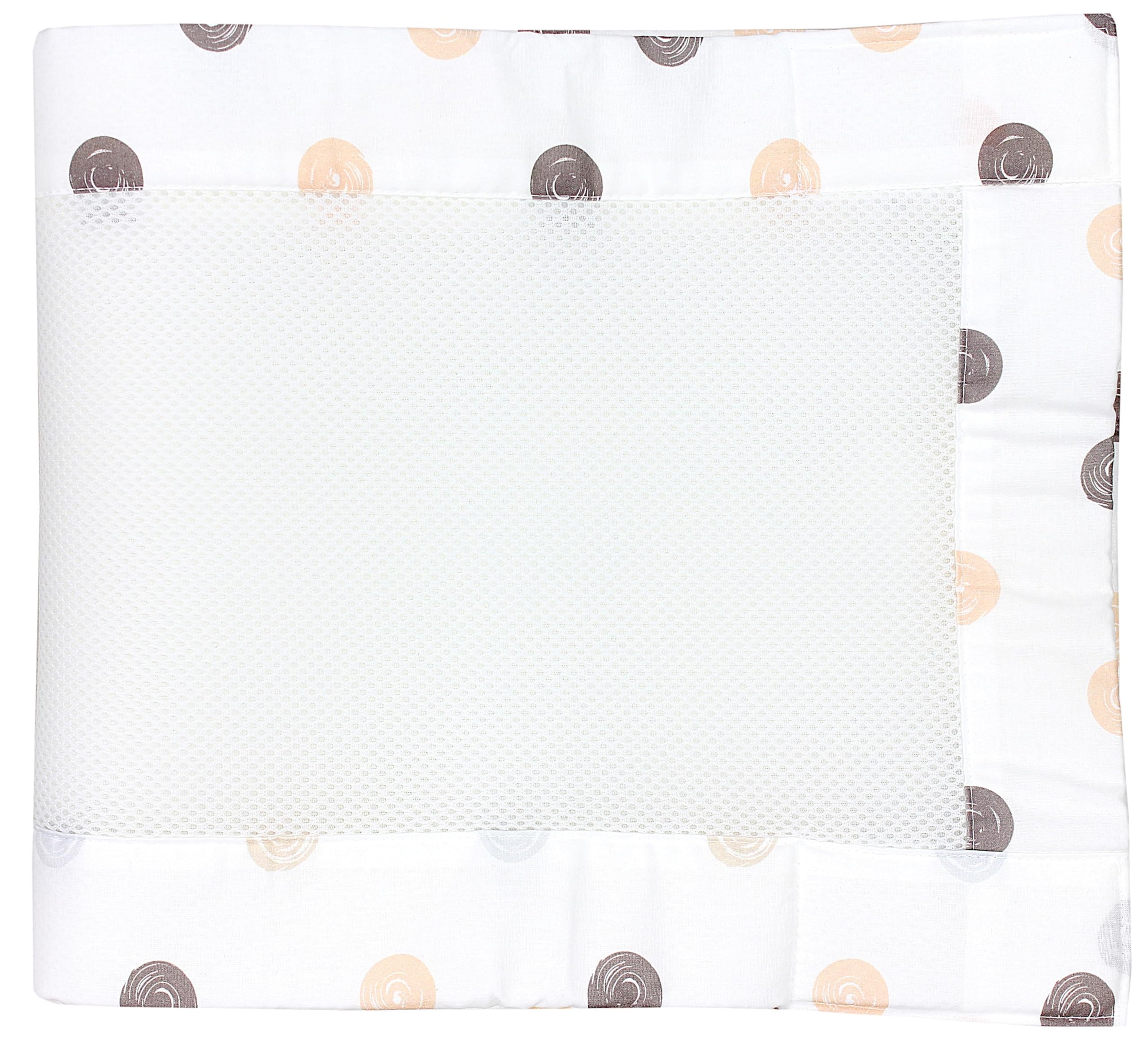 TupTam Protezione Paracolpi per Lettino Nido per Neonati Traspirazione Air Mesh 2 Pack, Puntini Pastello, ca.128 x 30 cm (per Lettino 140x70)