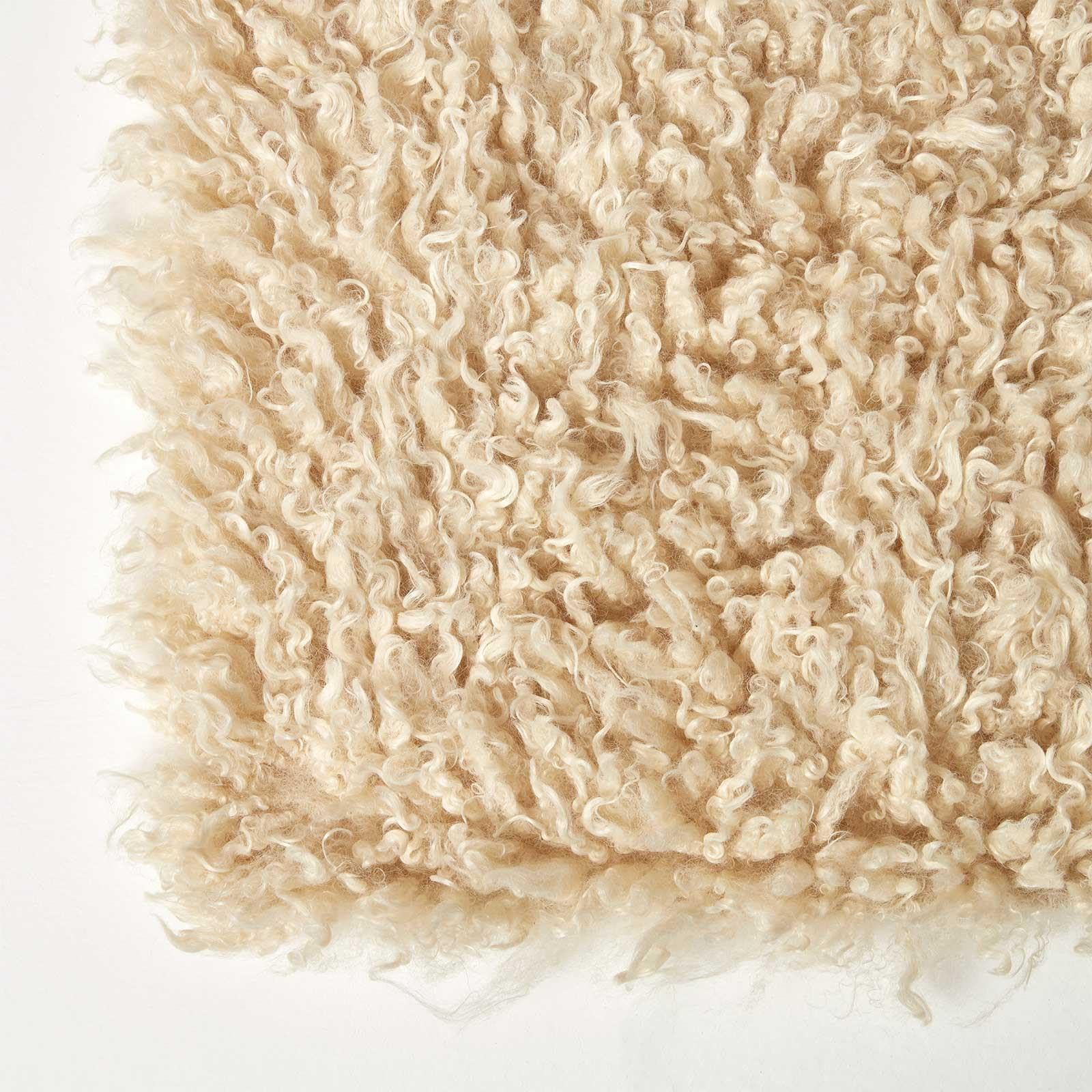 HOMESCAPES Tapis Shaggy Rectangulaire 60x90 cm - Beige