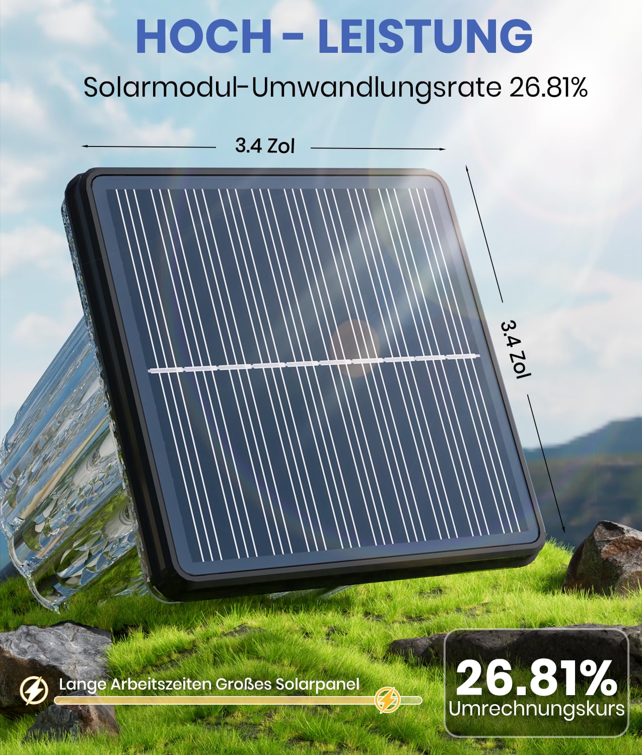 BITPOTT Solarlampen für Außen Garten, 4 Stücke Solarleuchten Garten IP65 Wassserdicht, Solar Gartenleuchten für Außen Warmweiß (3000K)/Kaltweiß(12000K) für Wege Pfad Terrase Gehweg