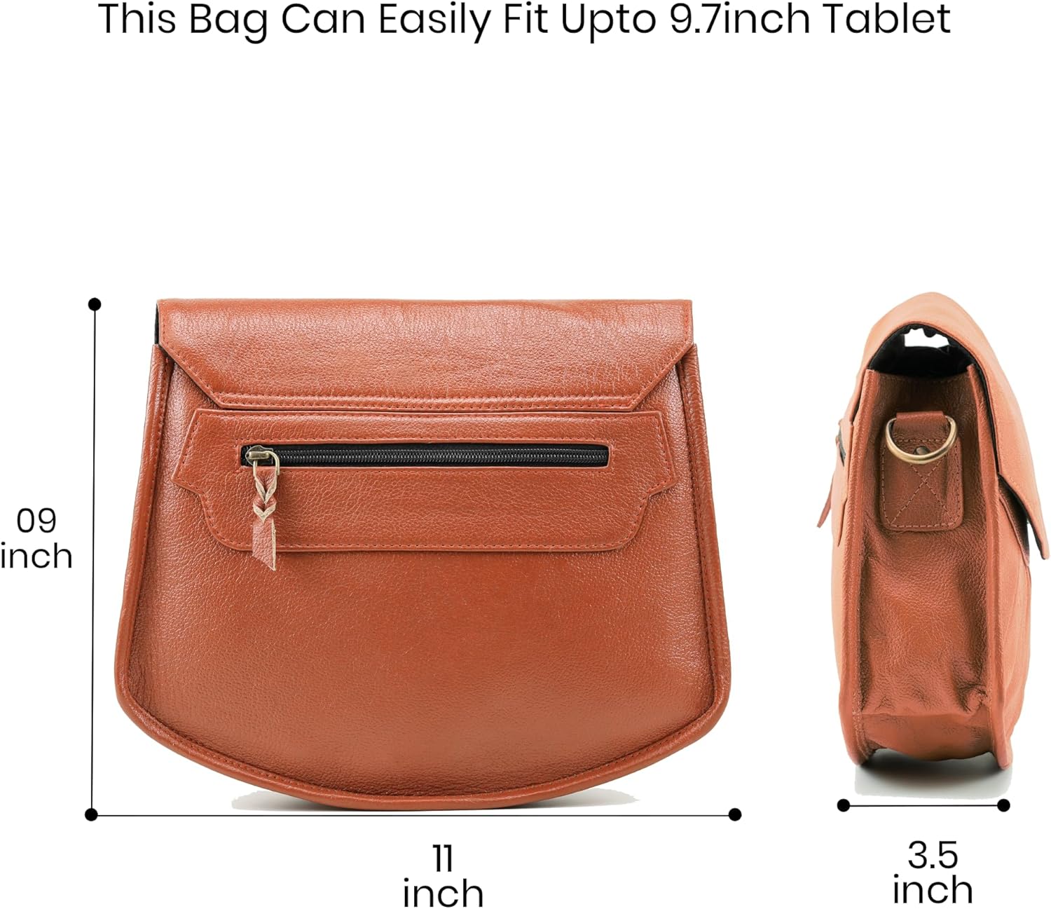 Handmade World NDM Soft Leather Womens Flapover Crossbody The Grace with Adjustable Strap & Overflap Ladies Travel Purse | NDM, Soft Leather, Adjustable Strap, Overflap, Ladies