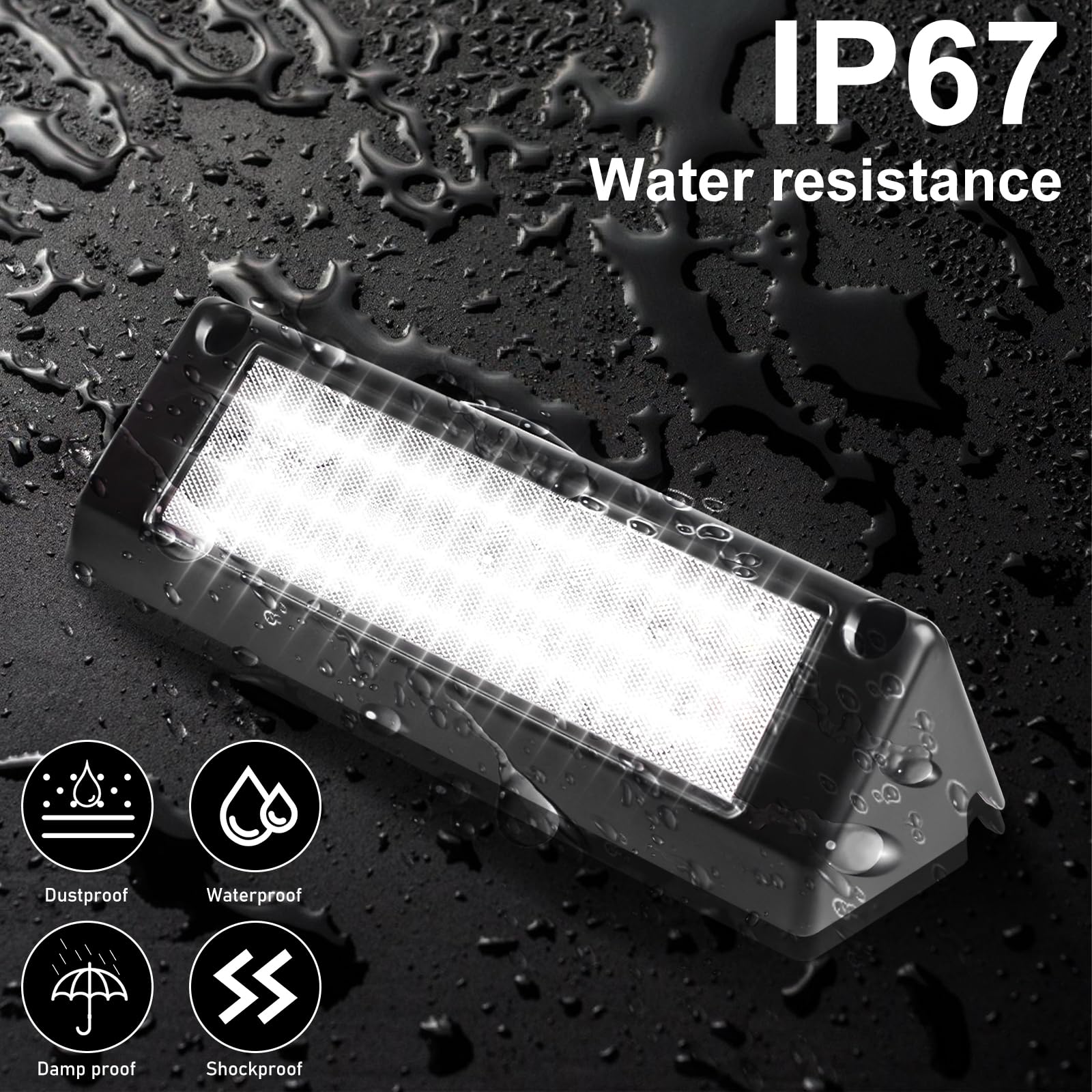 Lampade da 12V per camper, lampada LED per camper esterna, lampade LED da 12 volt per camper esterna, fanale posteriore da 12V per camper 6000K 2000lm IP67 impermeabile per camper, roulotte, roulotte