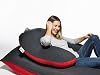 Yogibo Star Wars™ Support Pillow for Back, Lumbar, Bed Reading, U-Shaped Backrest with Arms, Lounge, Gaming, Working, Maternity, Nursing, Micro-Bead Filling, Empire BlackRed