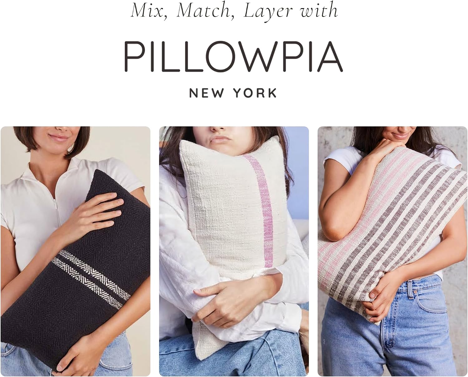 PILLOWPIA Lumbar Pillow Insert - Decorative Throw Pillow Covers Insert with Plush Down Alternative Fill, Soft Supportive Hypoallergenic Cushion for Couch, Sofa, Bed & Room Decor | White - 12x20