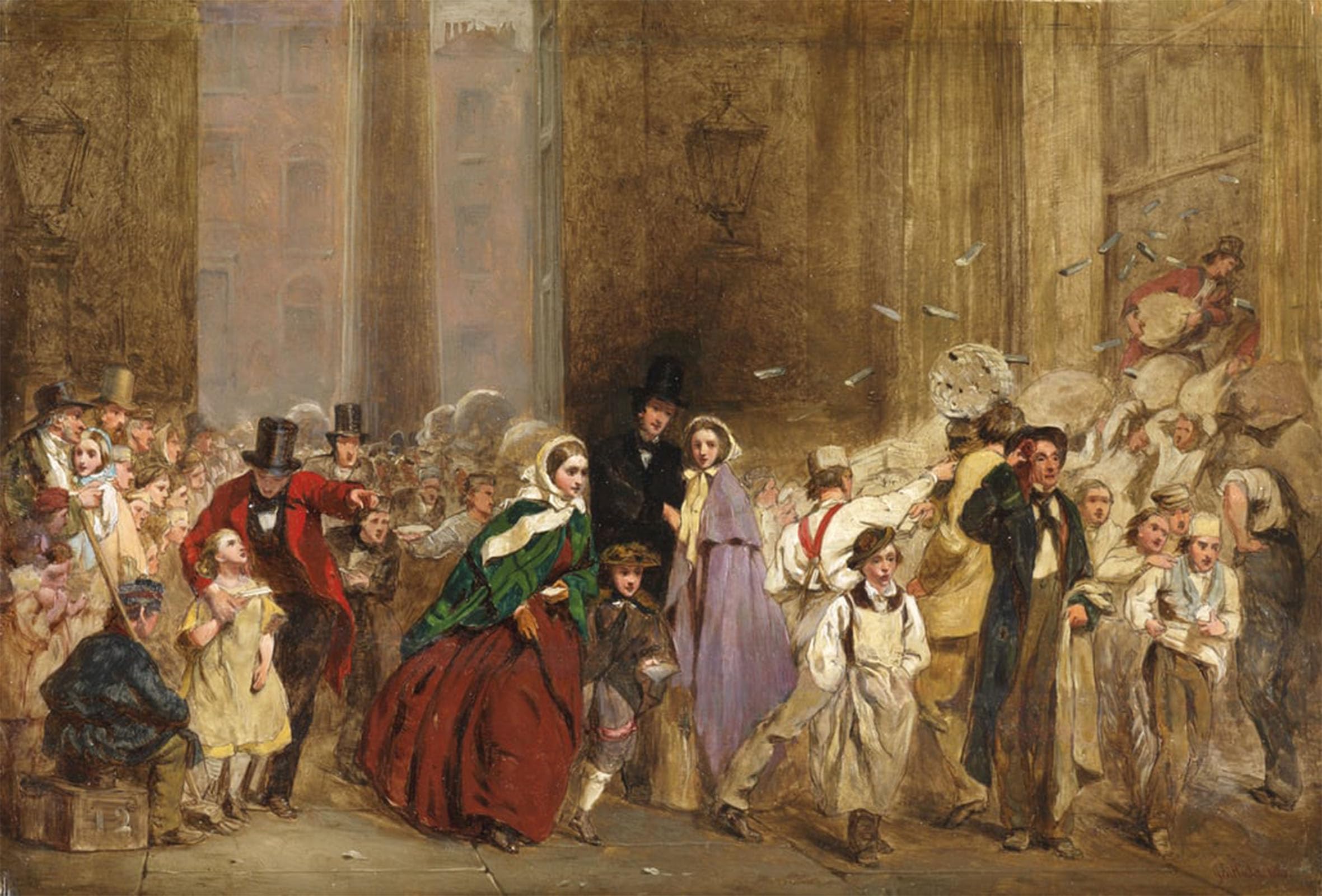 SERENDIPITP Retro Picture Poster Wall Art Pictures Painting a Sketch for the General Post Office by George Elgar Hicks Wall Art Canvas Print for Wall Decor 60x90cm