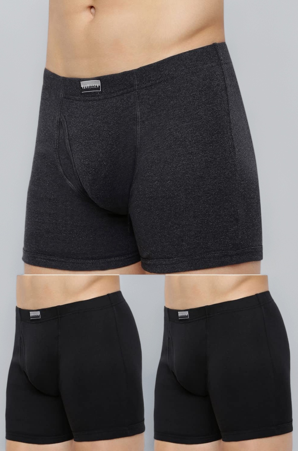 Men's 10031 Super Combed Cotton Regular Fit Solid Antibacterial Solid Briefs (Pack of 3)