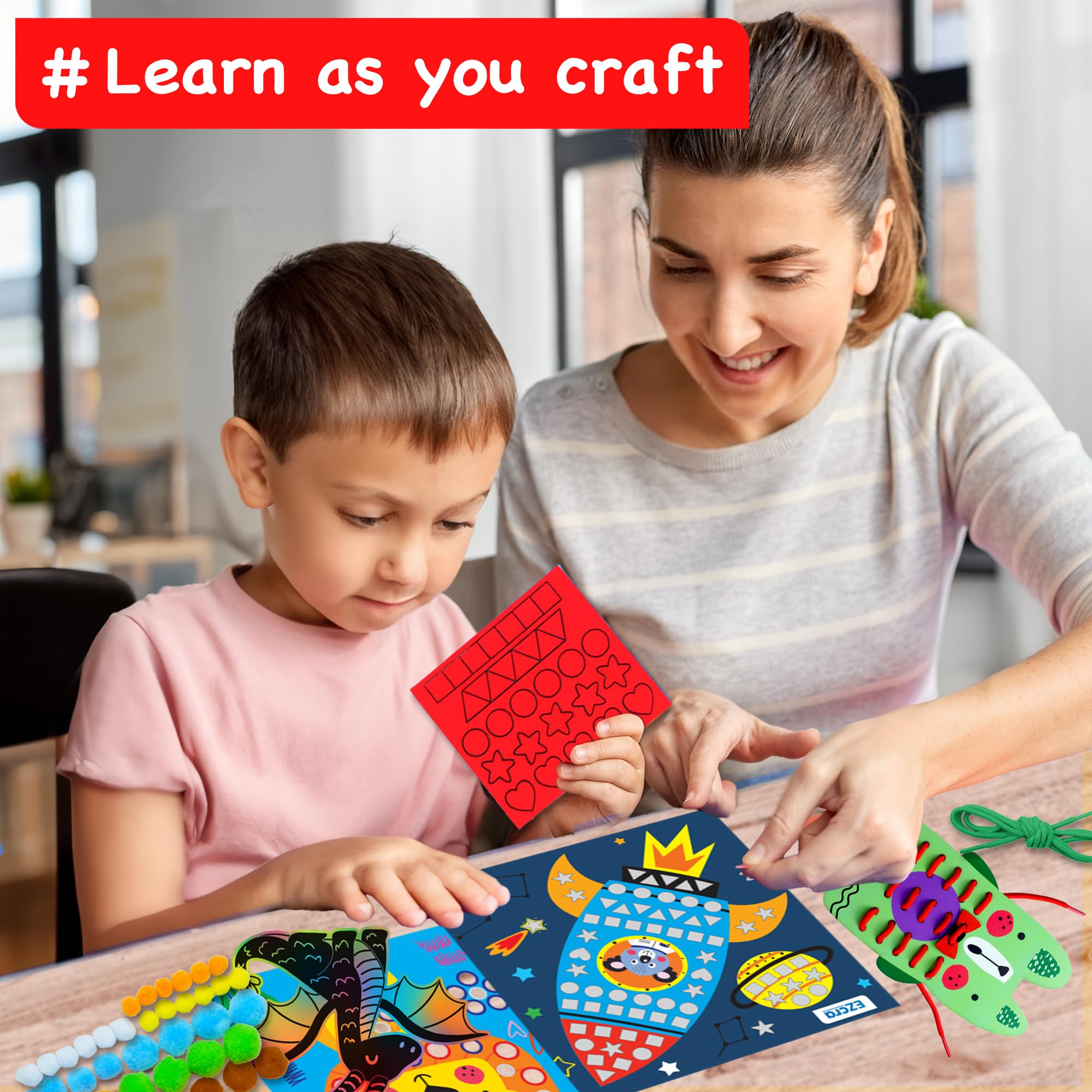 EZCRA Kids Craft Box - 21 Projects! -4
