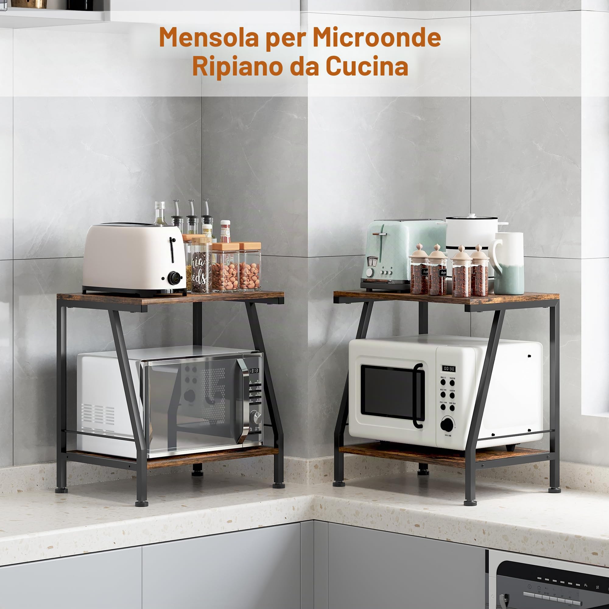 TQVAI Supporto per stampante, in legno, piccolo armadietto per stampante, per ufficio, cucina, scuola, colore: nero/anticato
