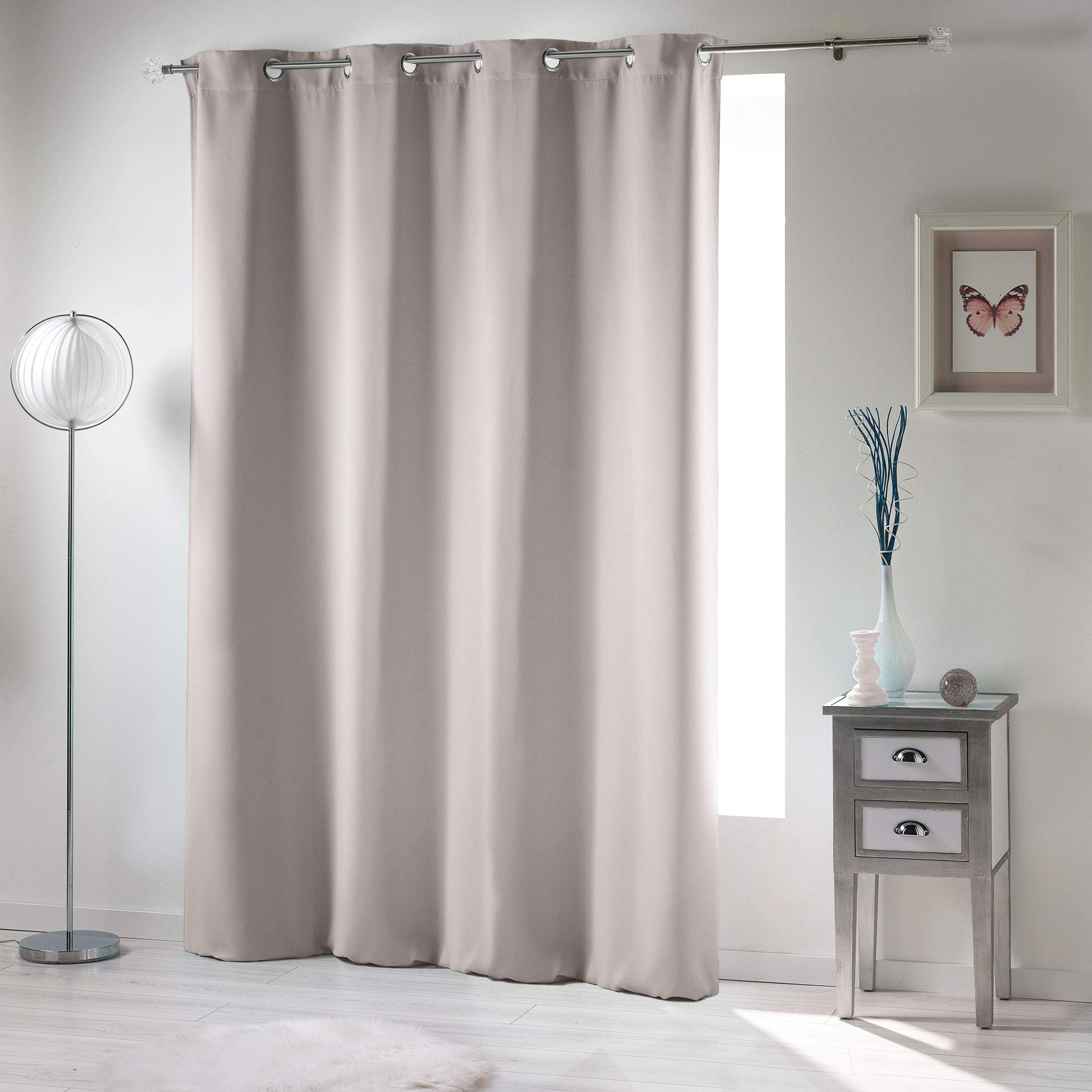 Douceur d'Intérieur, Blackout Curtain with Eyelets 135 x 280 cm Ivory