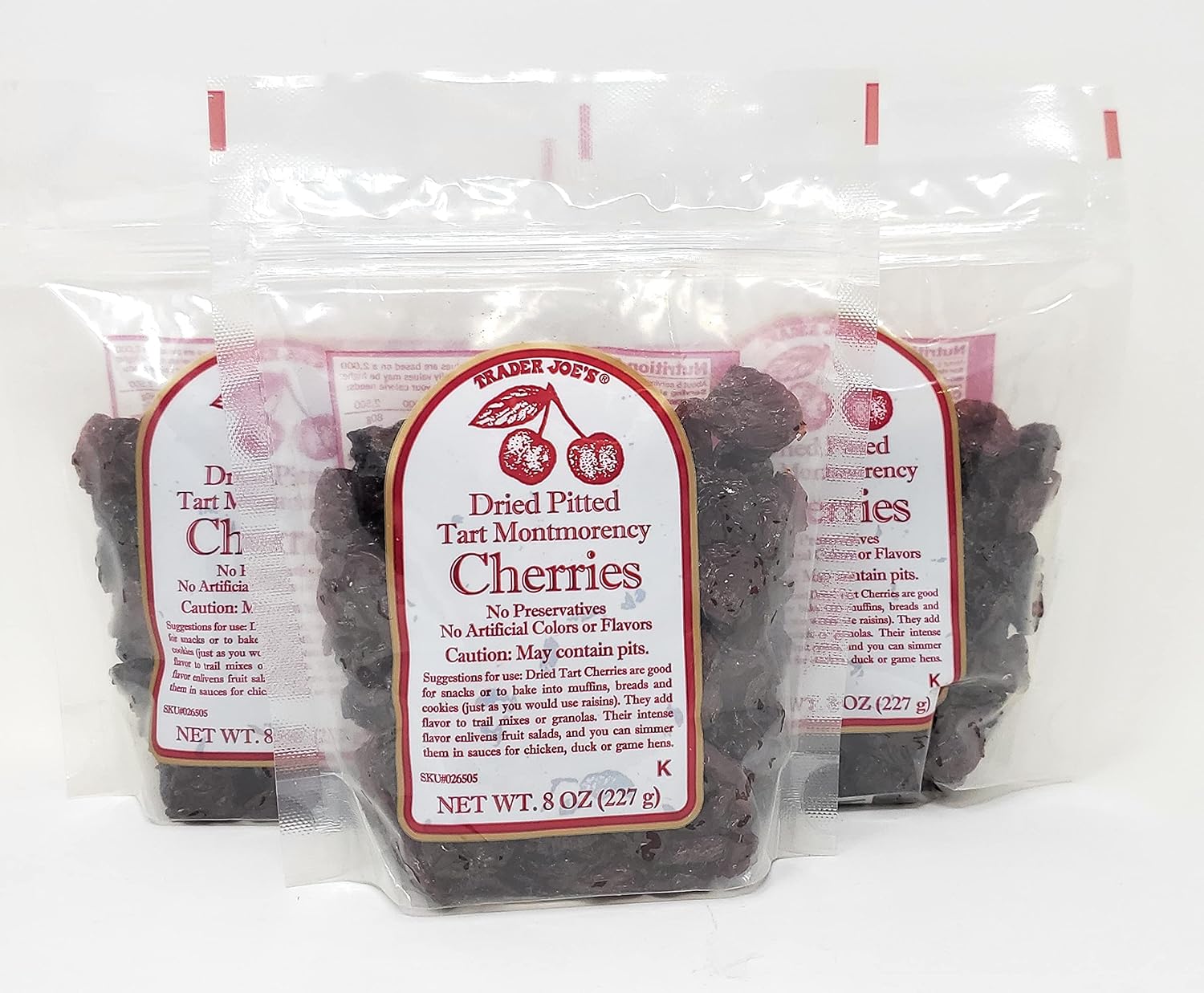 Trader Joe's Dried Pitted Tart Montmorency Cherries Net Wt