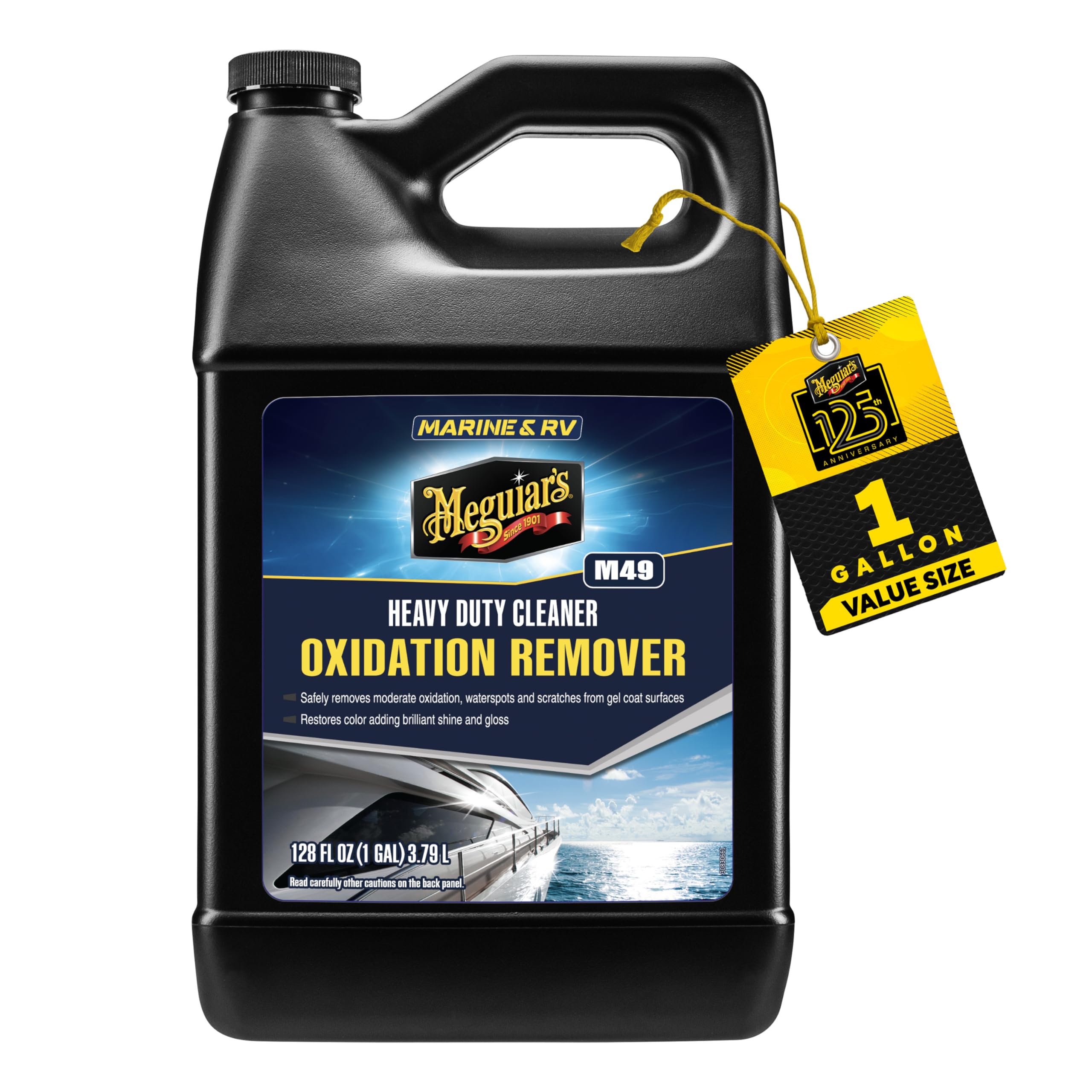 Meguiars M4901 MarineRV Heavy Duty Oxidation Remover Water Spot Stain and Boat Scratch Remover for Vehicles with Gel Coat and Fiberglass Surfaces 1 Gallon product thumbnail 3