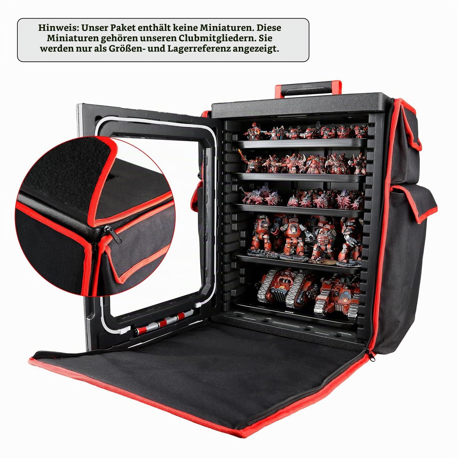 Jucoci Rucksack Plastik Miniaturen Aufbewahrungskoffer (nur kompatibel mit Medium Size Storage Case)