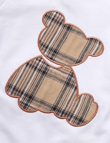 Miniatura 5 de Yoxindax Ropa de bebé niño a cuadros con capucha de manga larga con capucha y pantalones de retazos para niños