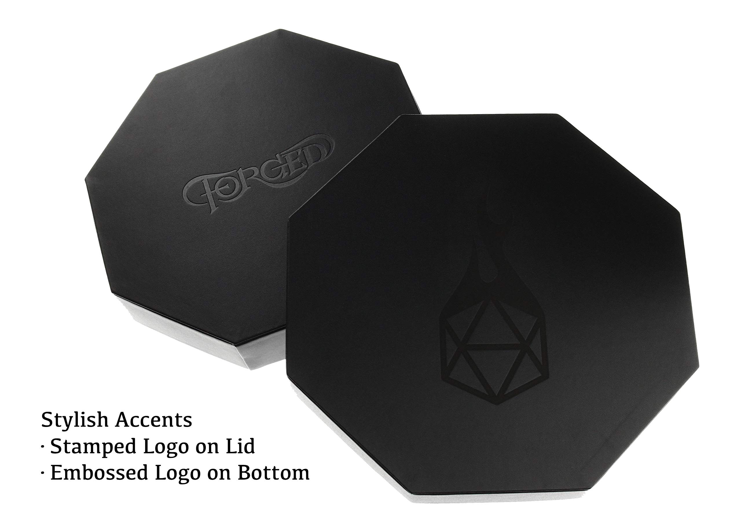 Forged Dice Co. Dice Arena Plateau à Rouler et Rangement Compatible avec Tous Les Jeux de dés D&D et RPG, Noir