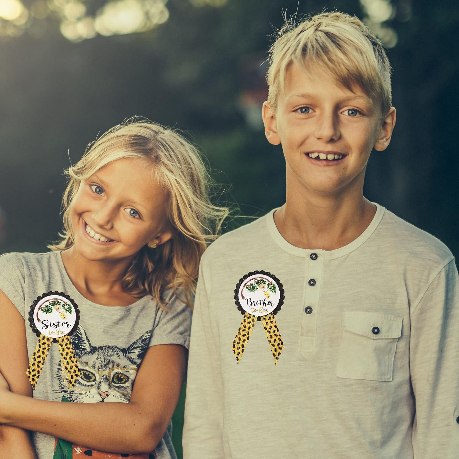 Honey Bee Baby Shower Pins for Family Honeycomb by Amy's Bubbling Boutique