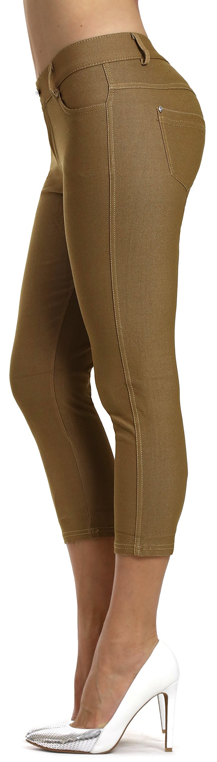 Prolific Health Women's Jean Look Jeggings Tights Slimming Many Colors Spandex Leggings Pants Capri S-XXXL