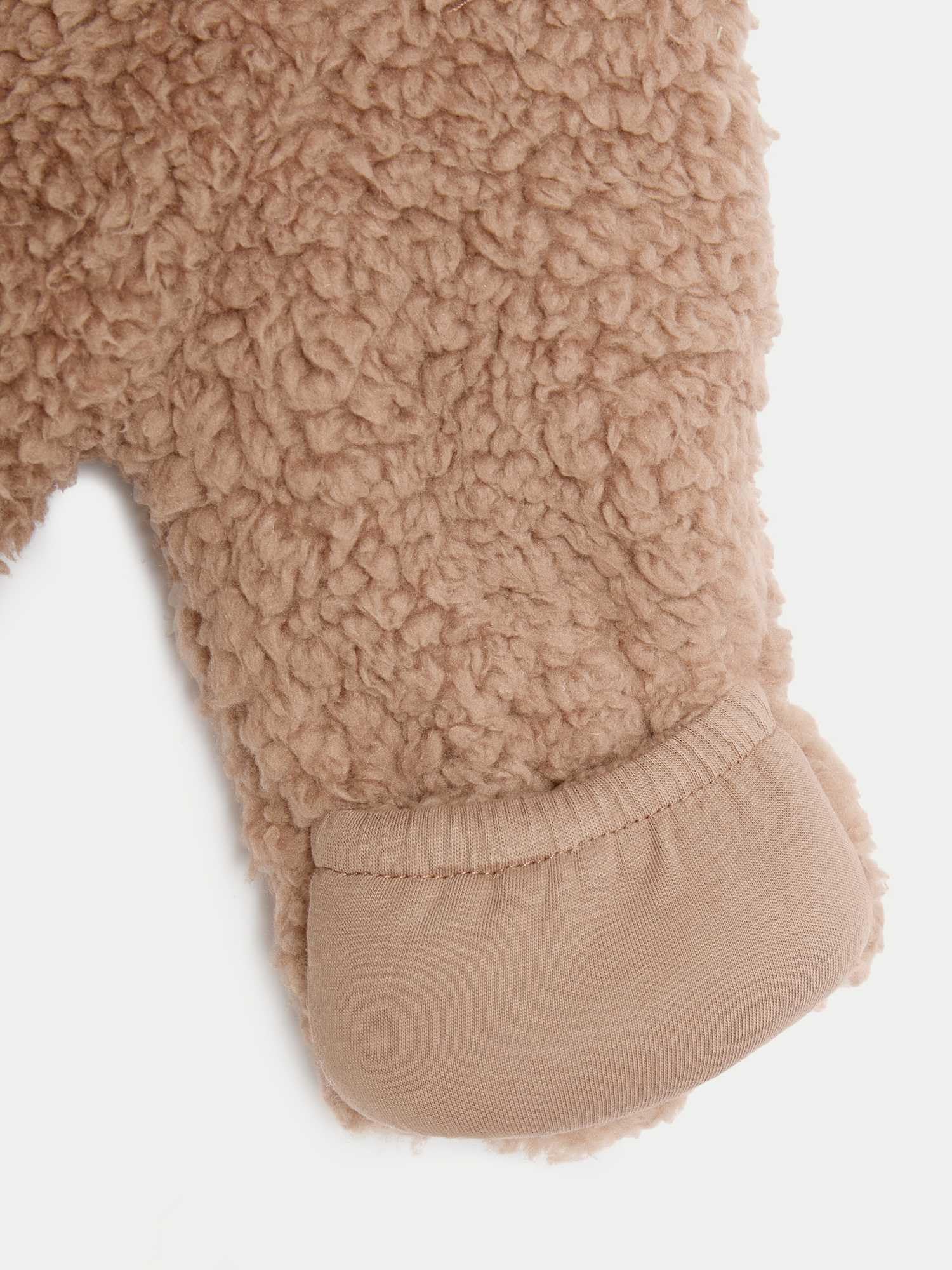 Marks & Spencer Bambino Borg con Zip Pagliaccetto – Unisex per Bambini e Ragazze – Con Cappuccio