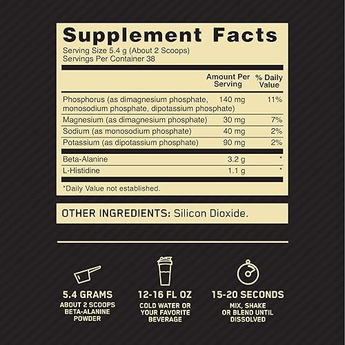 Miniatura 2 de Beta-alanina Optimum Nutrition sin sabor 2027 g