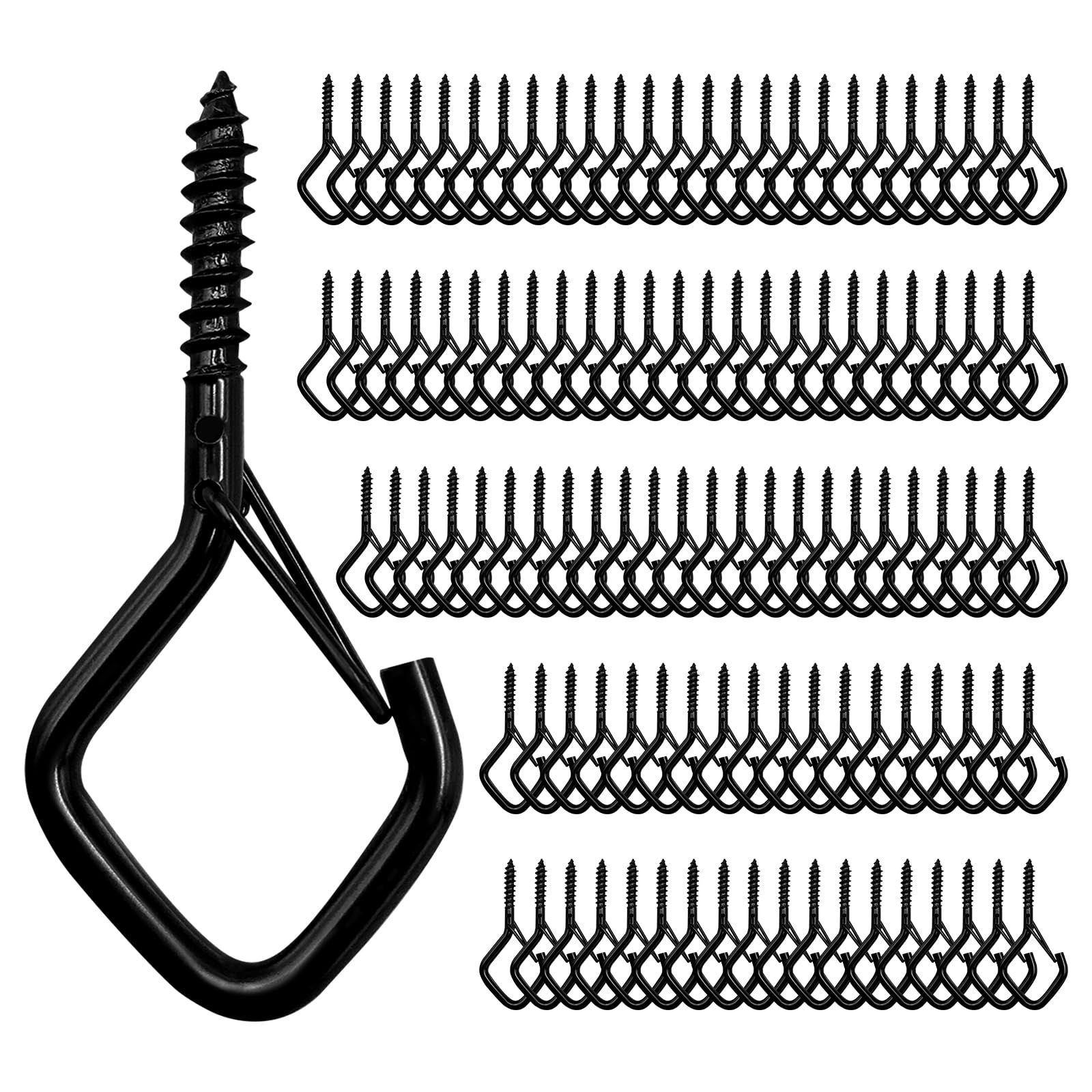 Ticway 110 PCS Q-Hanger Hooks for String Lights Ceiling Hangers for Plants & Wind Chimes