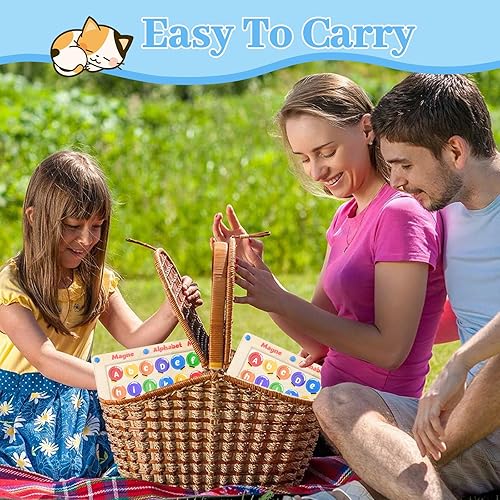 Miniatura 7 de Yisquar Tablero magnético del laberinto del alfabeto, imanes de madera, rompecabezas de letras ABC, palabras a juego, rompecabezas Montessori,