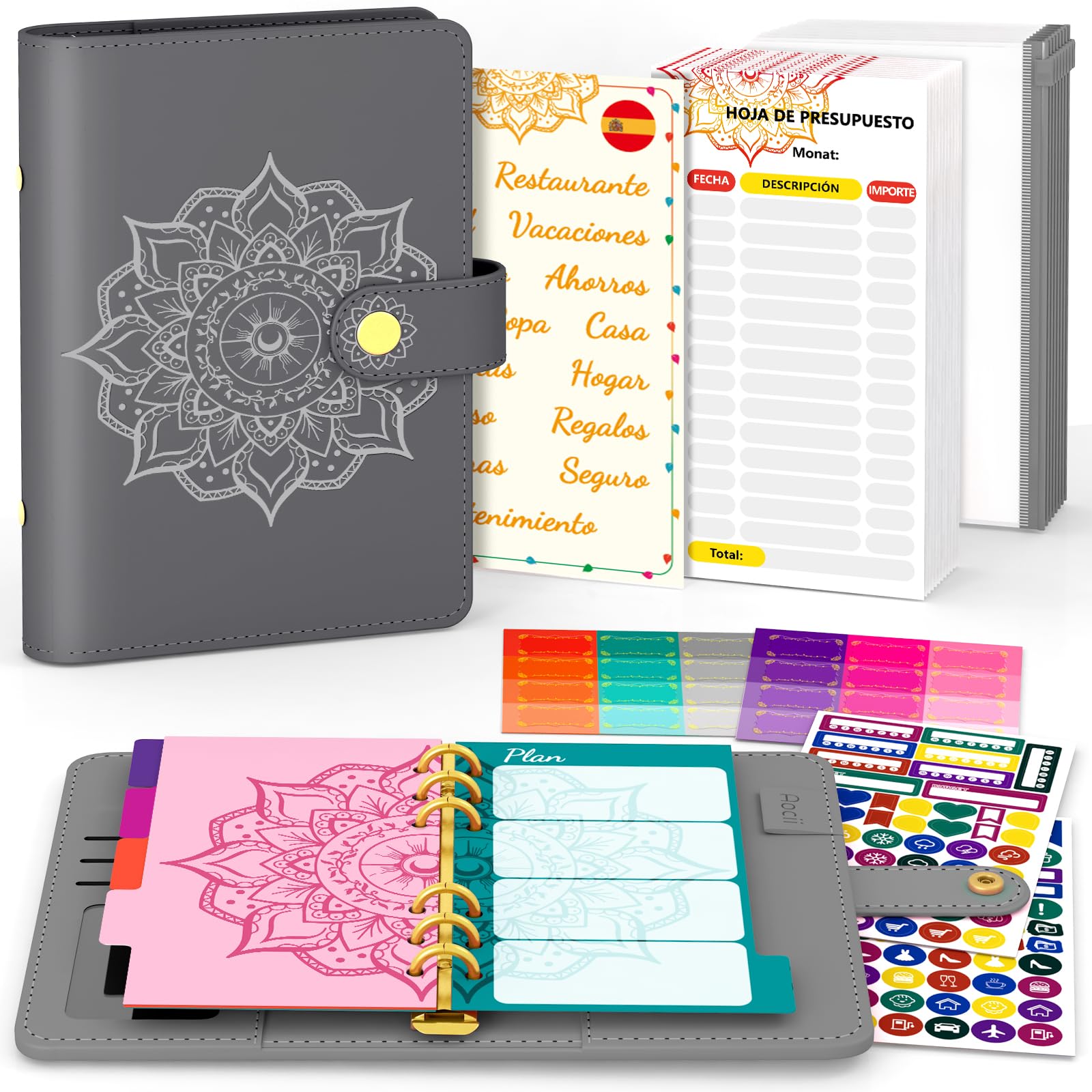 Budget Planner A5 - Organisateur Financier Avec Poches Zippées - Planificateur Budgétaire Amovible