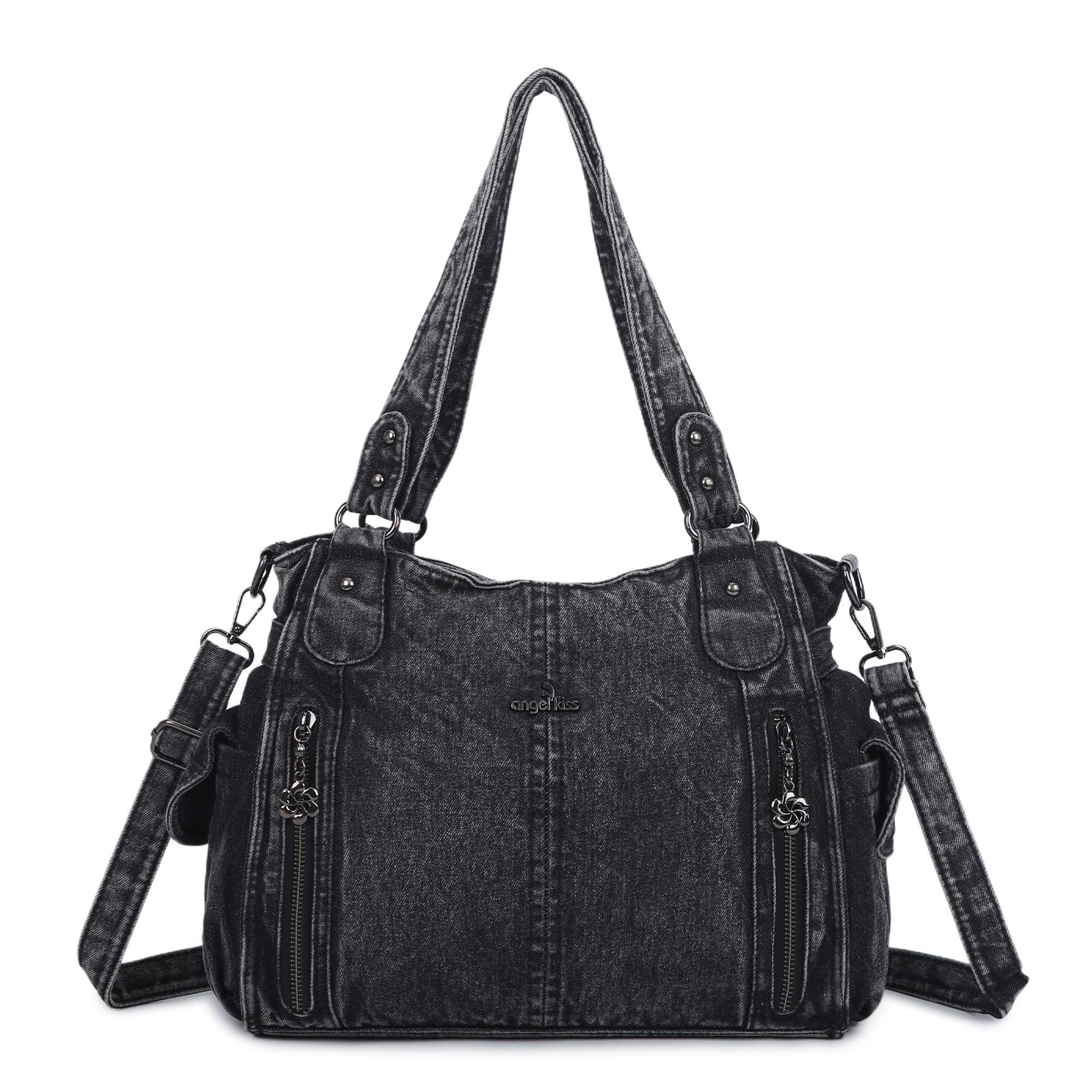 Angel Kiss Handbags for Womens Top-Handle Hobo Purse Roomy Casual Shoulder Bags PU Tote Satchel Purse for Women