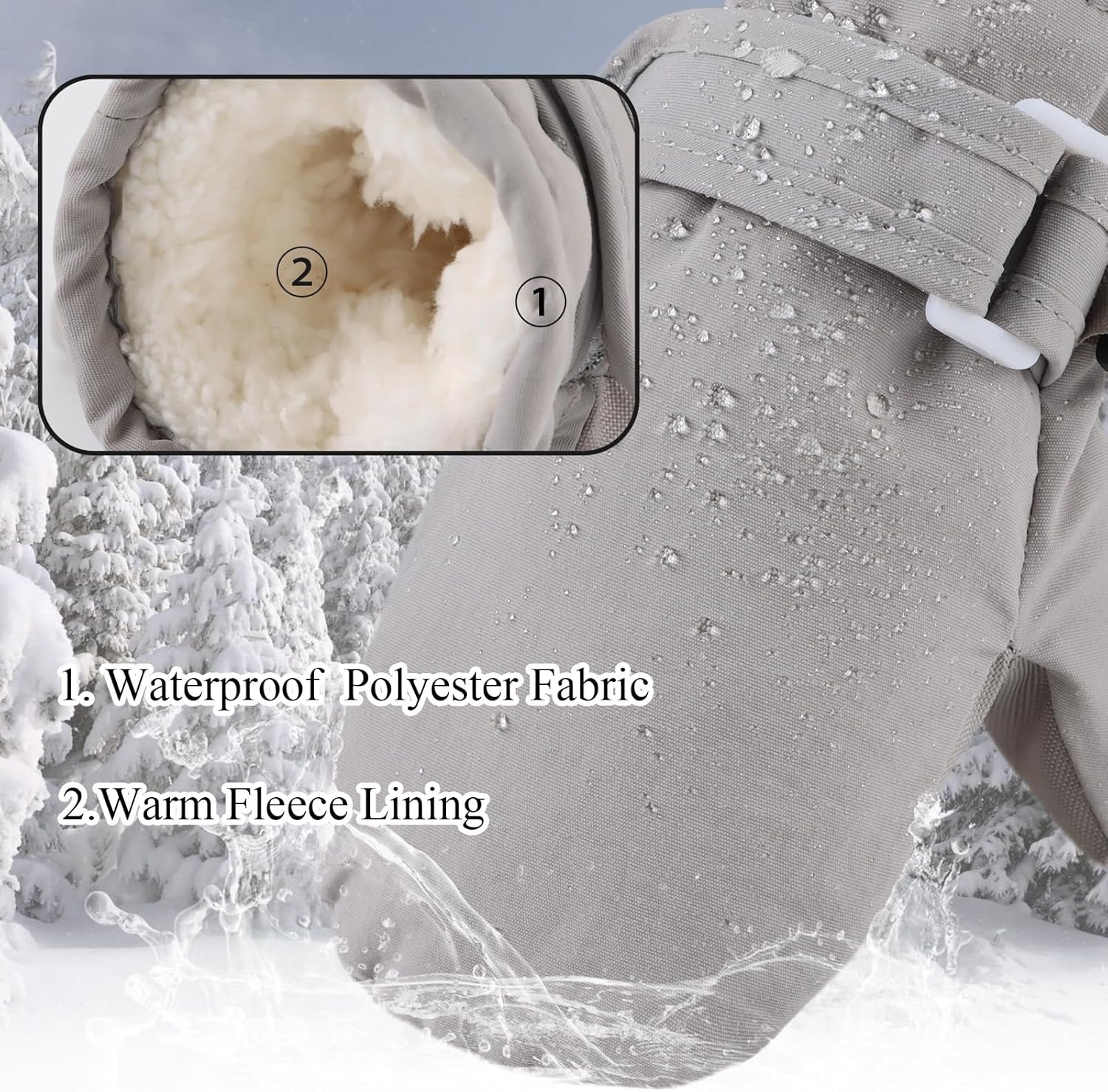 Toddler Winter Gloves Waterproof Baby Boys Mittens Fleece Girls Snow Gloves for Infant Kids Unisex Ski 6M-5T - Image 2