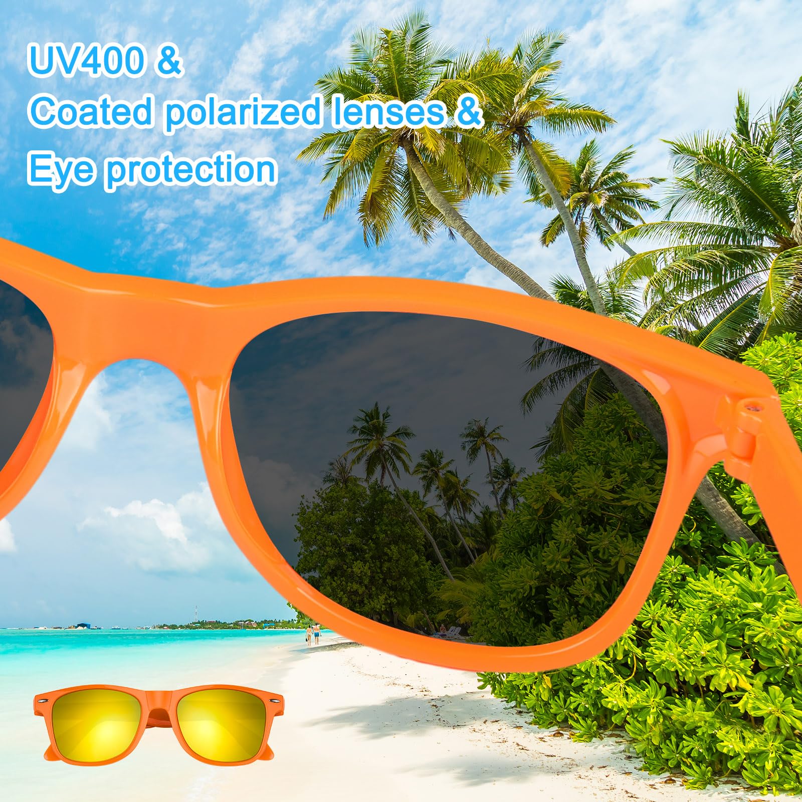 Lot de 12 lunettes de soleil fluo avec verres colorés en vrac pour anniversaire, plage, piscine, fête, 12 couleurs vives