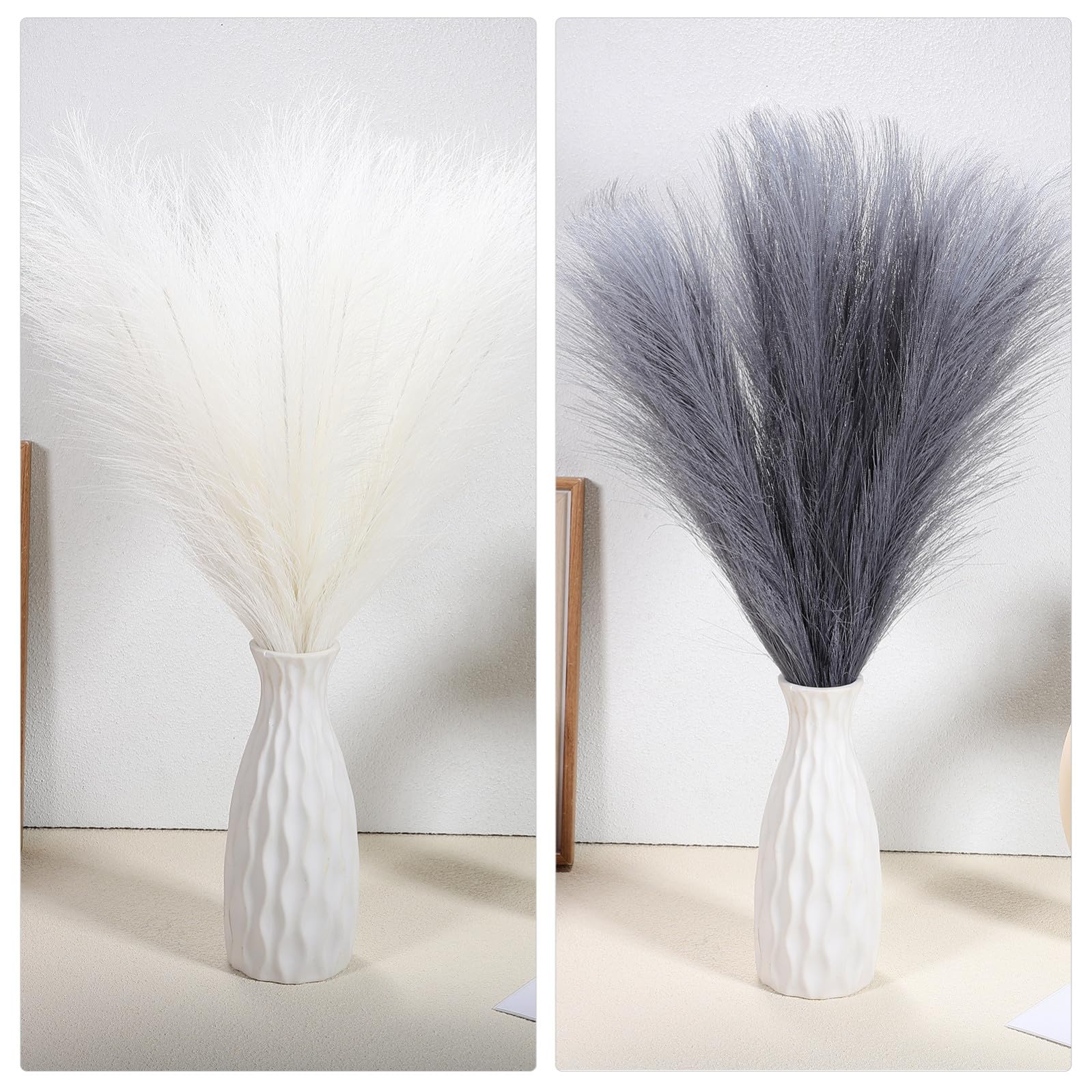 Cabilock 24stücke Teiliges Pampas Bouquets Künstliche Kurze Stängel Für Boho- Und Hochzeitsdekoration Und Langlebig Für Esszimmer Und Schlafzimmer