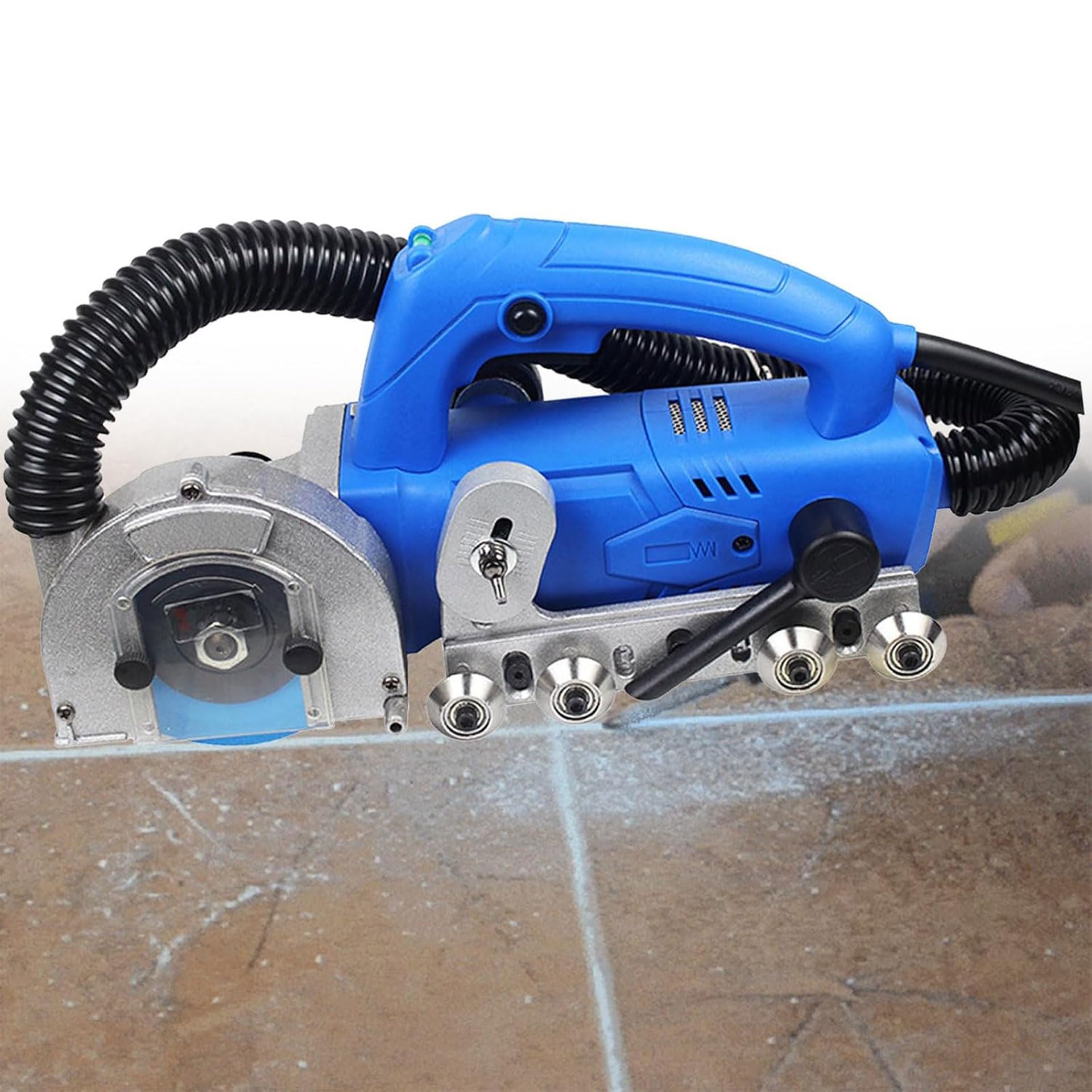 Sghjuy 1200W Tile Seam Remover Machine, Tiles Gap Crevice Slotting Tool Blue,34x13x17cm