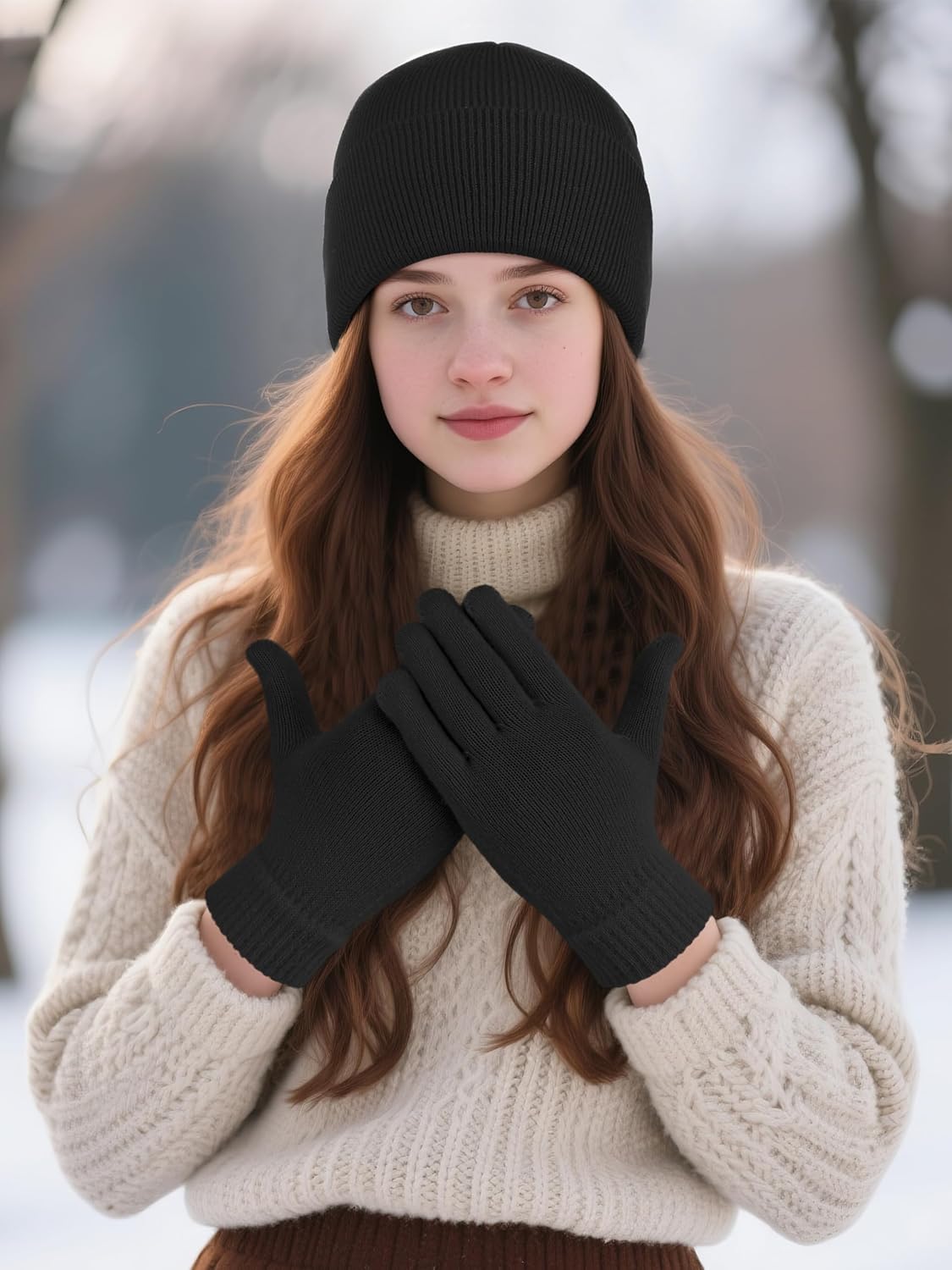 URATOT 24 Pack Beanies and Magic Gloves Set for Men and Women - Winter Hats and Gloves - Image 5