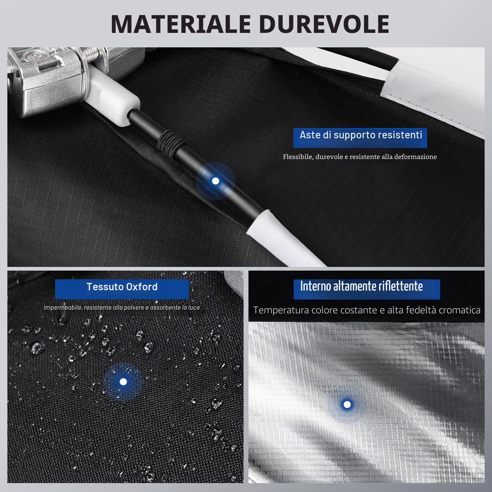 NEEWER Softbox pieghevole rapido da 12" x 47" con striscia rettangolare e supporto Bowens con diffusori/griglia a nido d'ape compatibile con Godox Aputure 120d luci video Q4 flash da studio NS17S