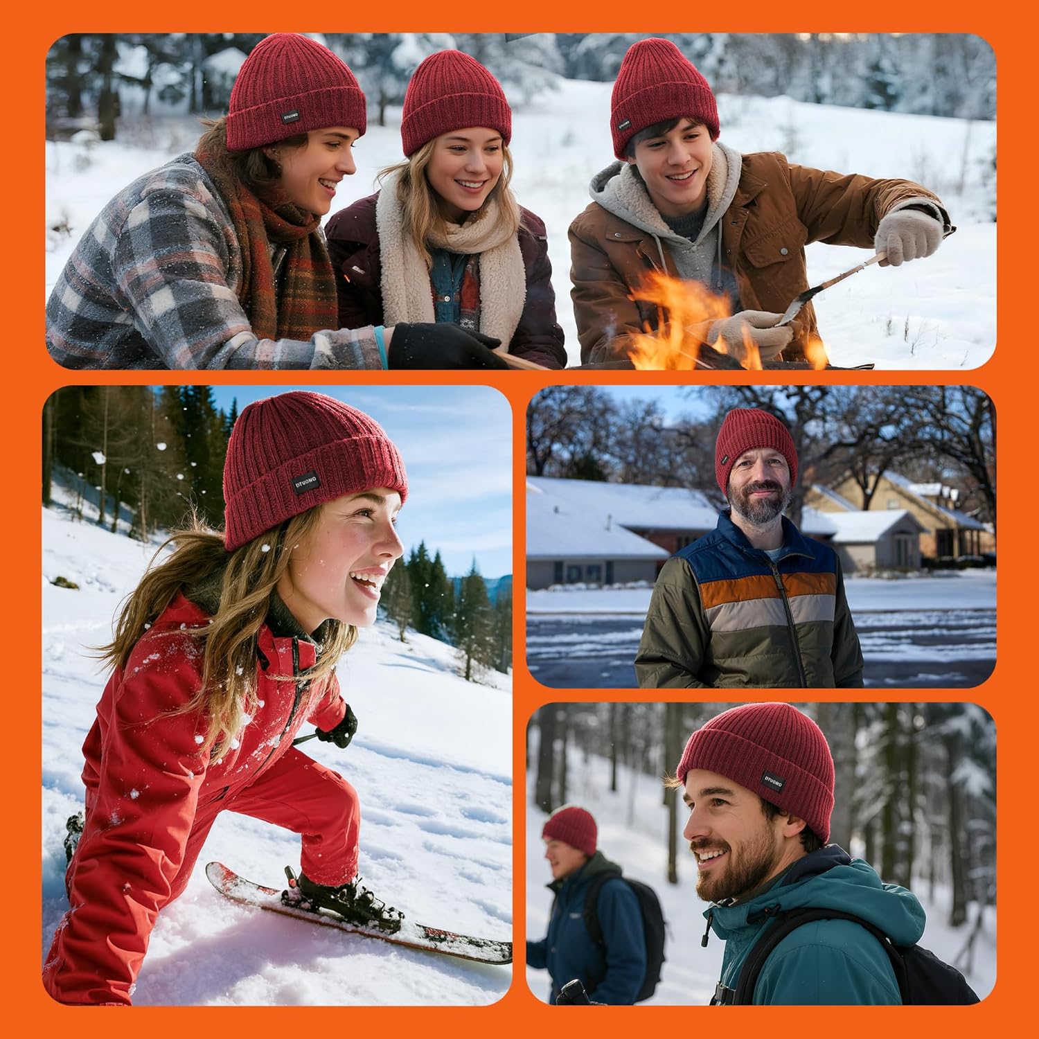 Winter Beanie Merino Wool Fleece Lined for Men Women Soft Warm Knit Hat Ski Stocking Cuffed Cap - Image 6