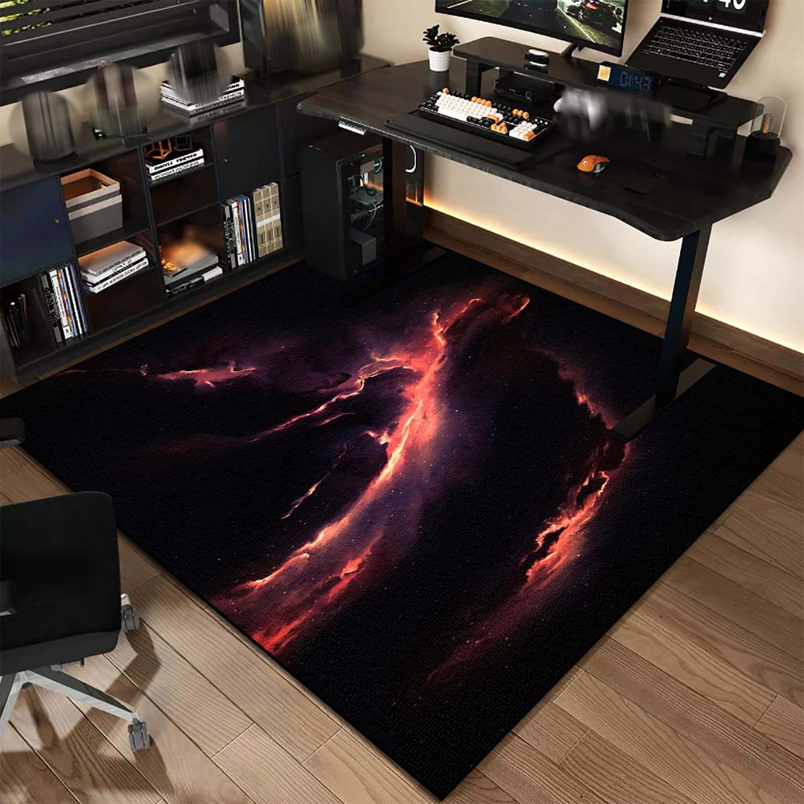 Alfombra Escritorio Suelo Antideslizante Protectora Suelo para Silla de Oficina, Alfombrilla para Silla para Suelos Duros Alfombra Silla Gaming Oficina Protectors Suelo Silla Ruedas 100 x 160 cm