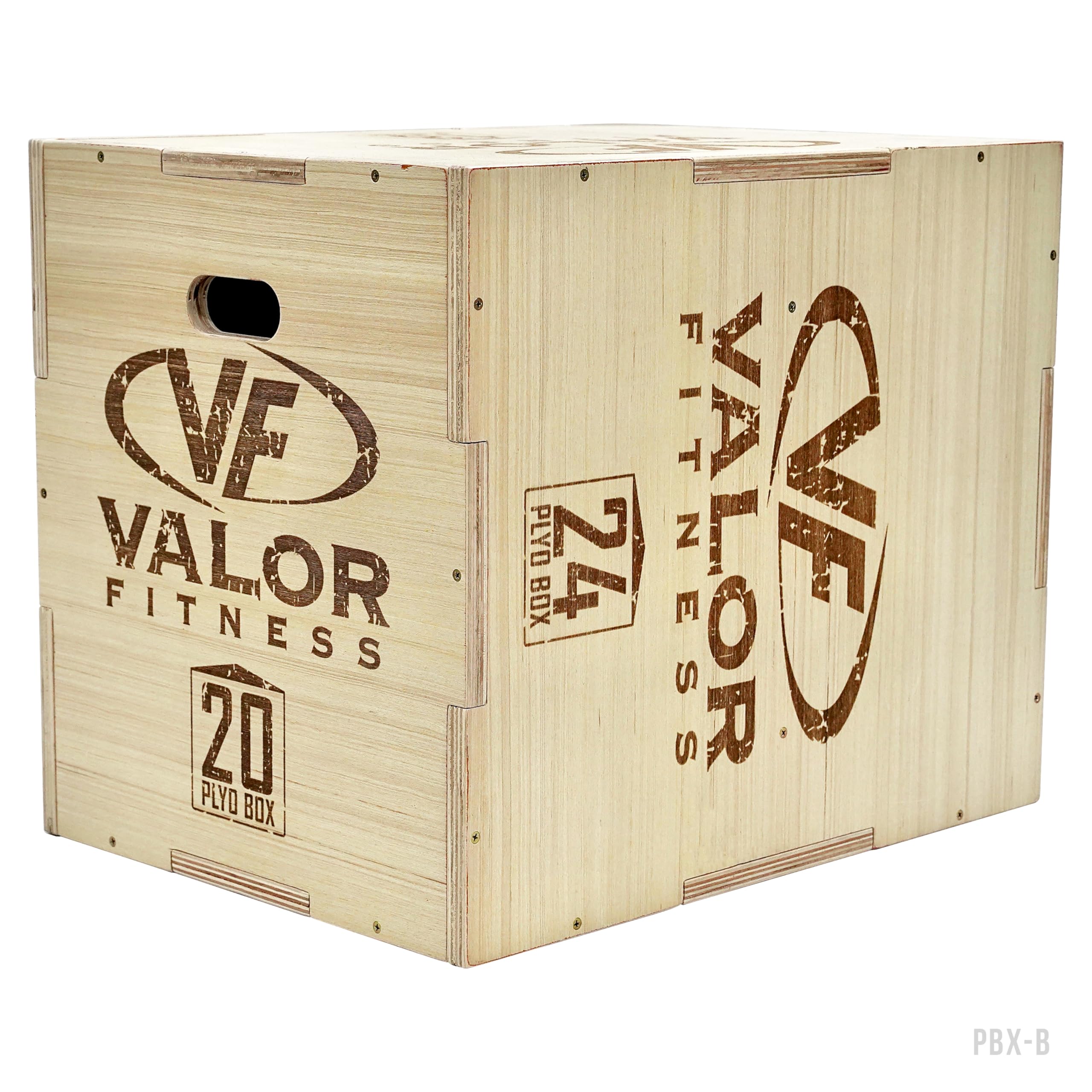 POWRX Plyo-Box En Bois – CrossFit Pliométrique – Taille M (60 X 30 X 50 Cm) – Entraînement Fonctionnel – PDF Inclus