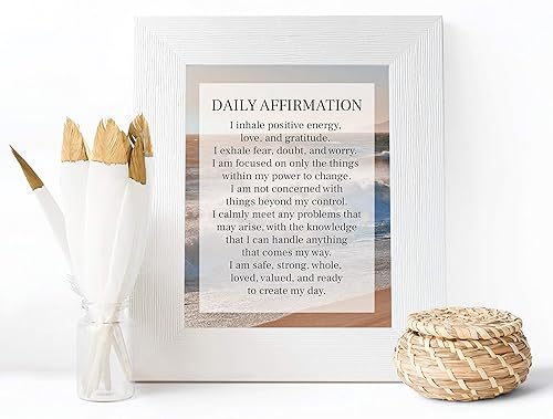 Miniatura 6 de Daily Affirmation Inspirational Print 8x10 UNFRAMED Motivational Wall Art Ideal for Home or Office Décor Great Modern Typographic Gift for