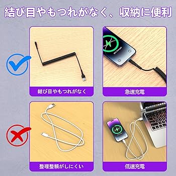 Amazon.co.jp: Lightningケーブルコード Apple Carplay対応