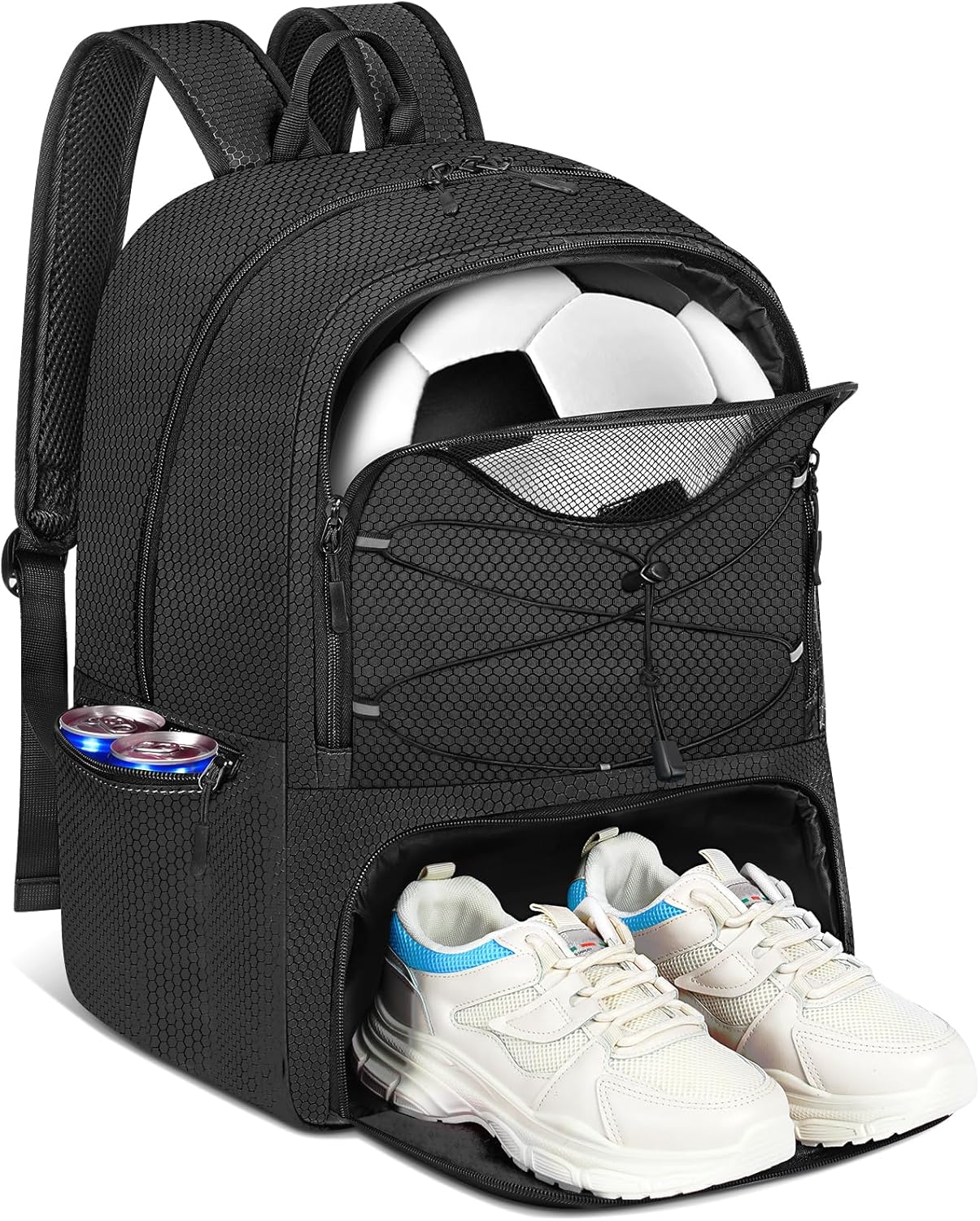 Football Bag DUNKBAG All-Sports Backpack - Large Gym Bag With Separate Ball & Ventilated Shoe Compartments For Soccer, Basketball, Football, Volleyball Soccer Bags - View #3