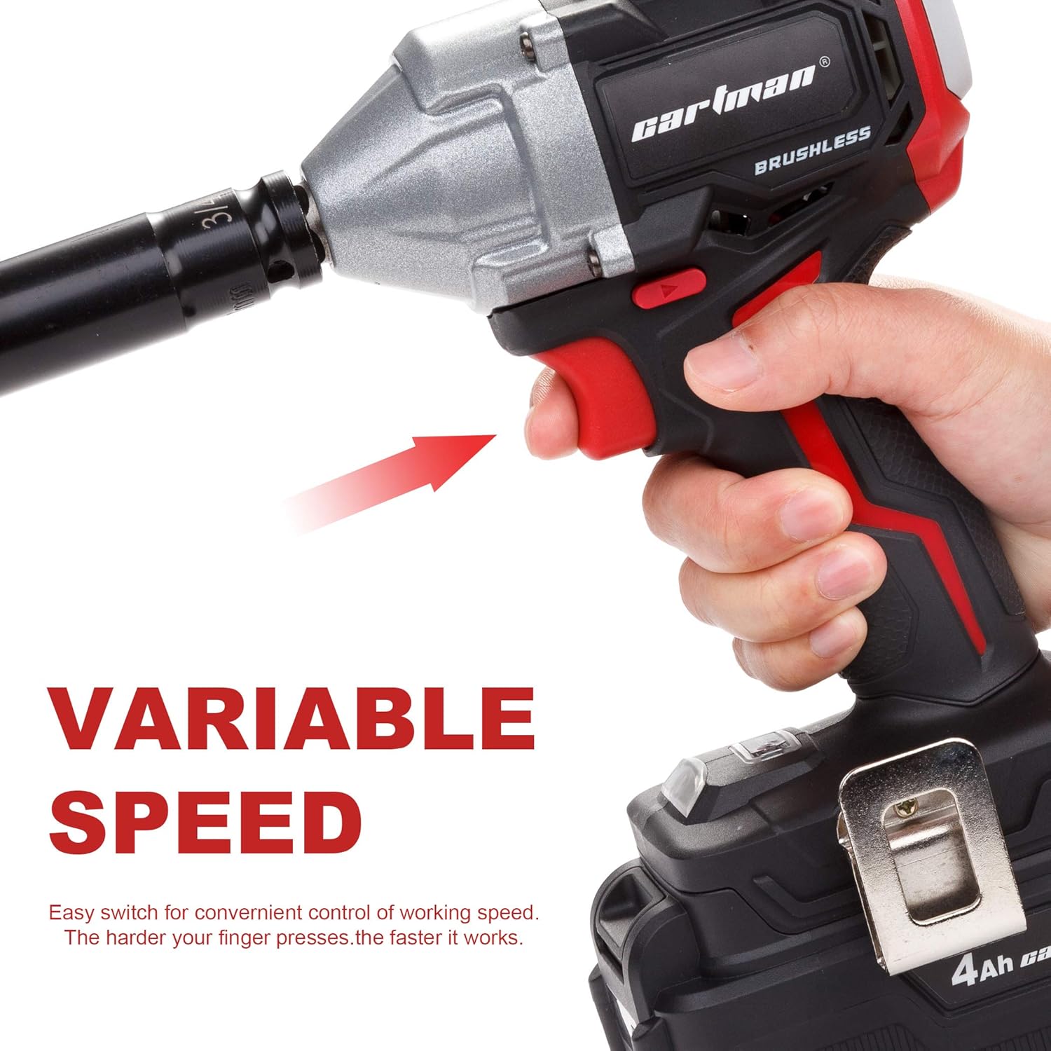 New Deal Cartman 20V Max Cordless Impact Wrench, Brushless Motor with 1/2 Inch Chuck, Max Torque 350 N.m, 4 Pieces Drive Impact Sockets, Fast Charger and Tool Bag Promo Discount Up To 70% Off Cartman 20V Max Cordless Impact Wrench, Brushless Motor with 1/2 Inch Chuck, Max Torque 350 N.m, 4 Pieces Drive Impact Sockets, Fast Charger and Tool Bag