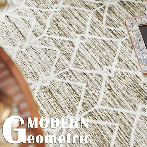 Miniatura 2 de jinchan Alfombra marroquí de 2 x 5 pies, alfombra geométrica, lavable, antideslizante, de pelo bajo, para cocina, mesita de noche, granja, baño,